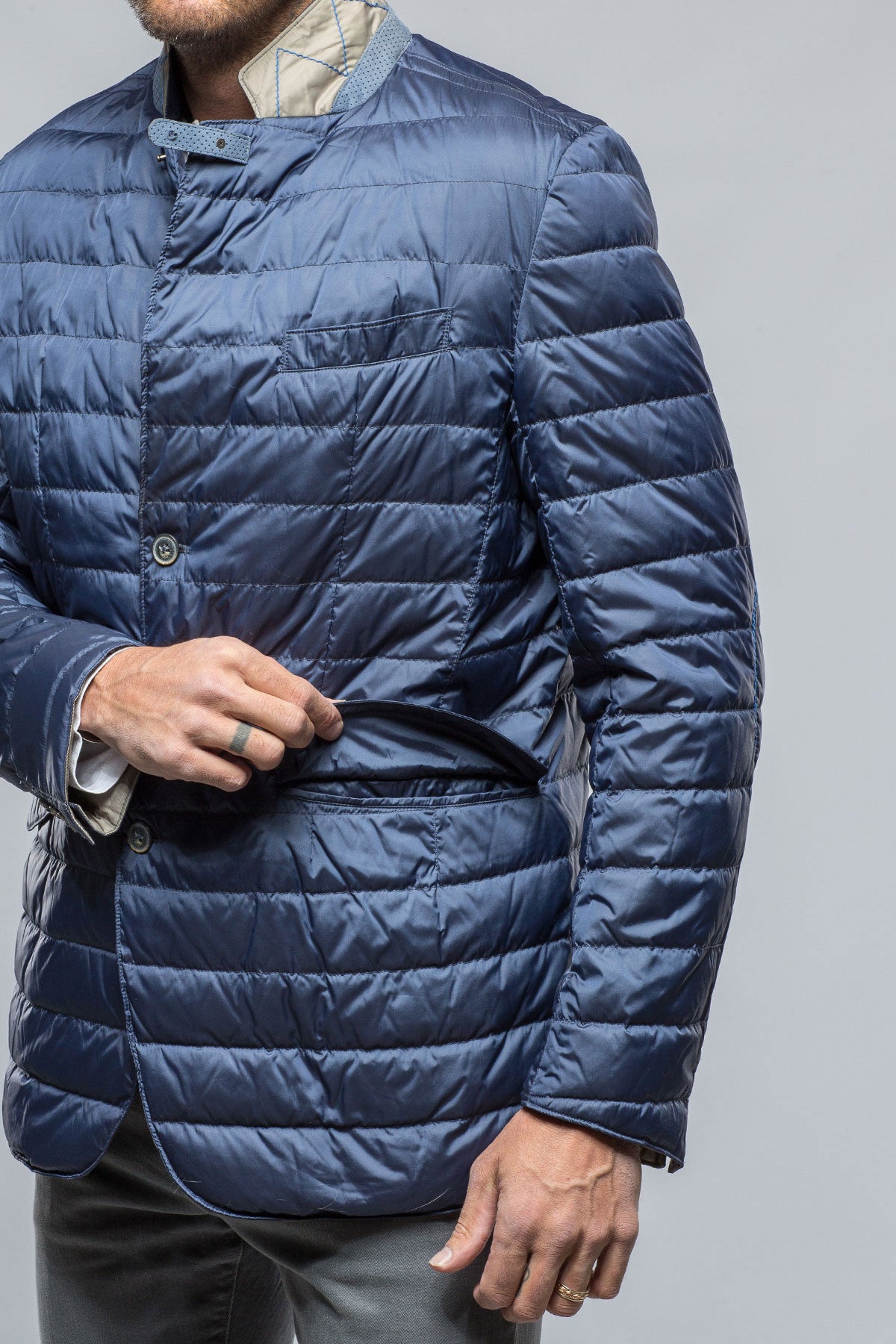 Ryder Jacket In Blue | Warehouse - Mens - Outerwear - Cloth | Gimo's