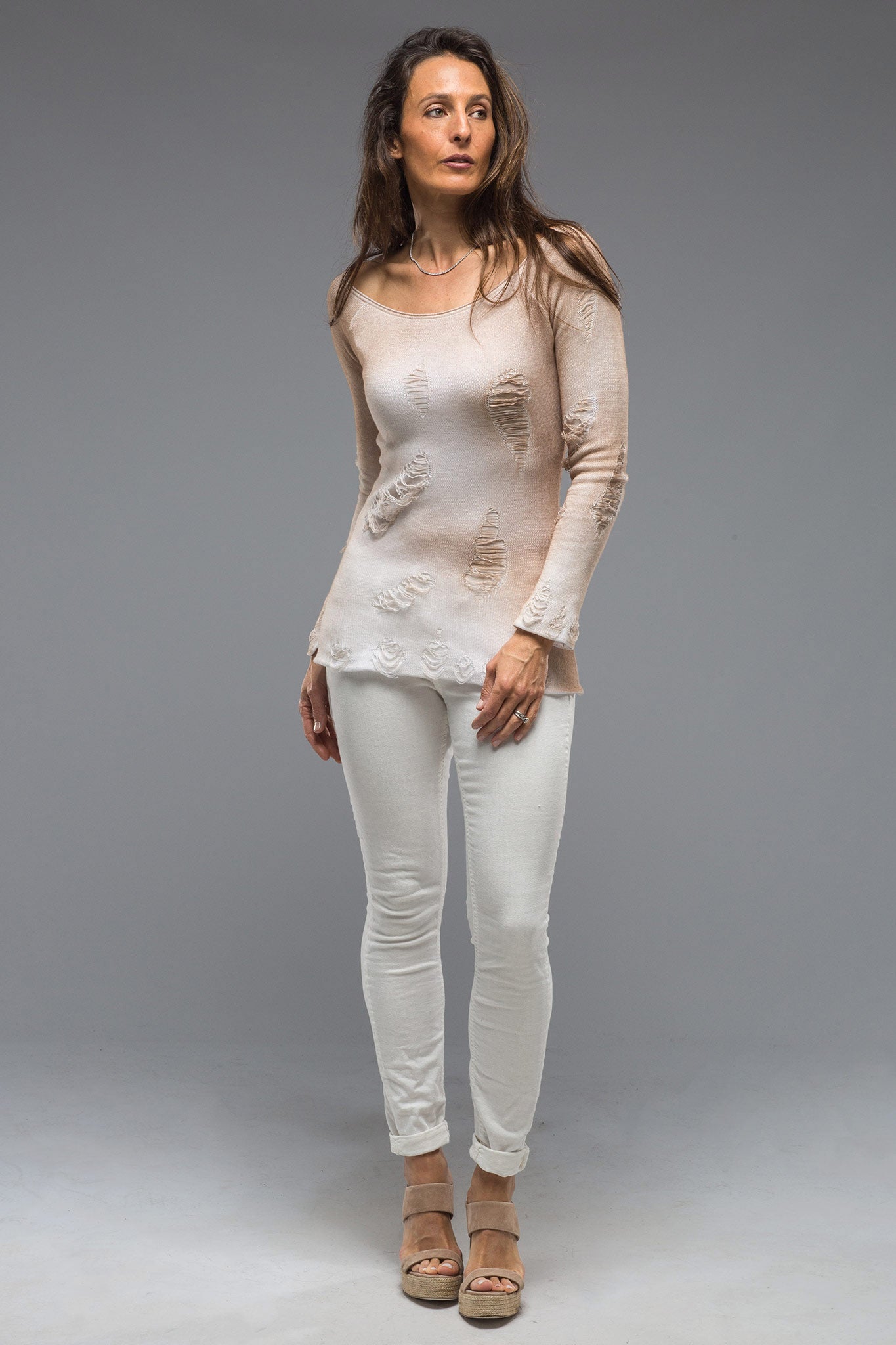Silvia Long Knit Top | Ladies - Sweaters | Dune