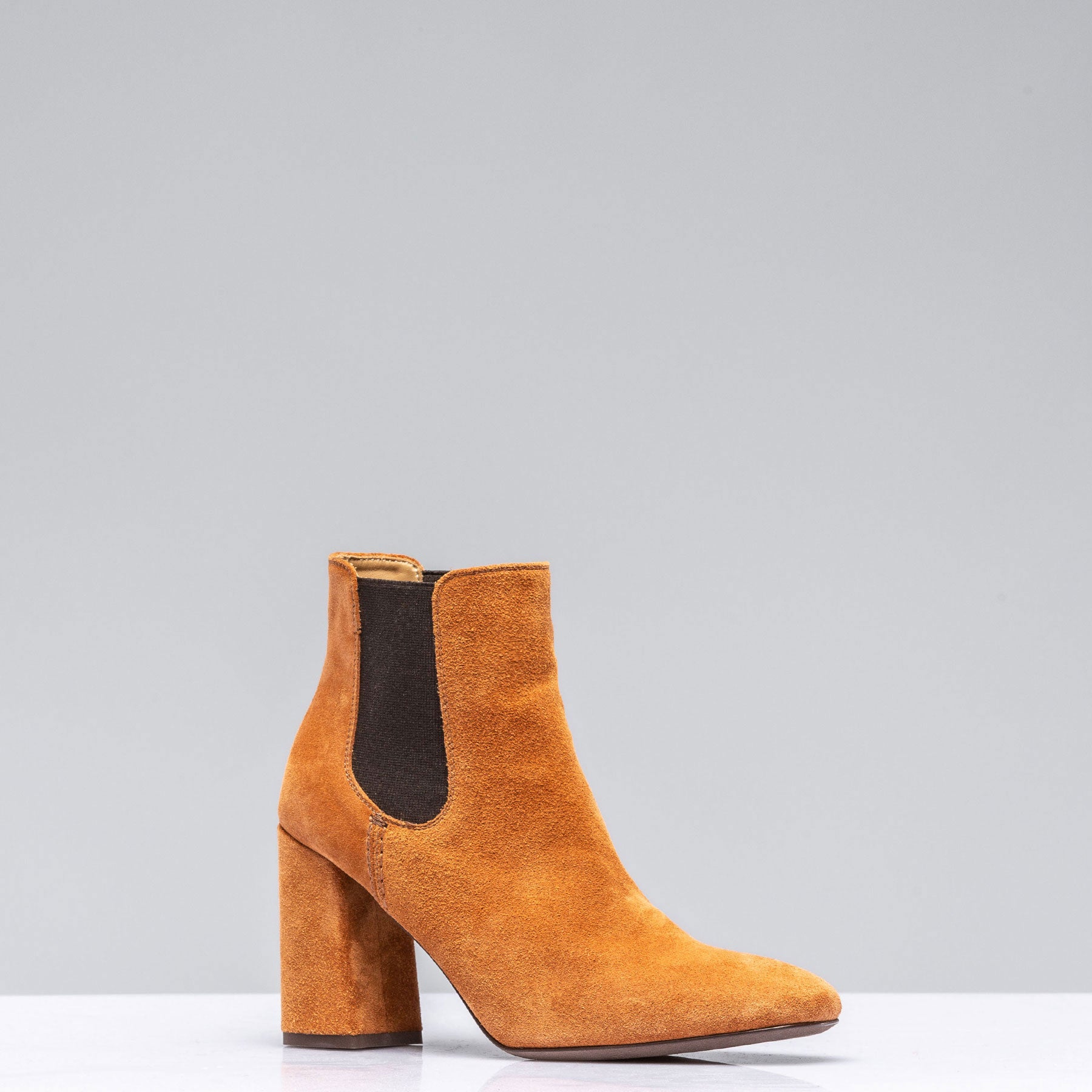 Dunia High Heel Bootie In Cognac | Ladies - European Boots | Alberto Fasciani