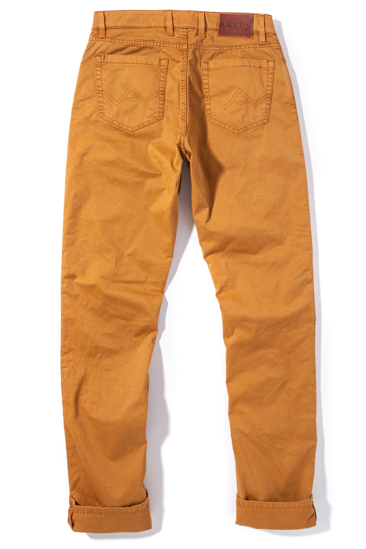 Flagstaff Stretch Cotton Twill in Ochra | Mens - Pants - 5 Pocket | Axel's Premium Denim