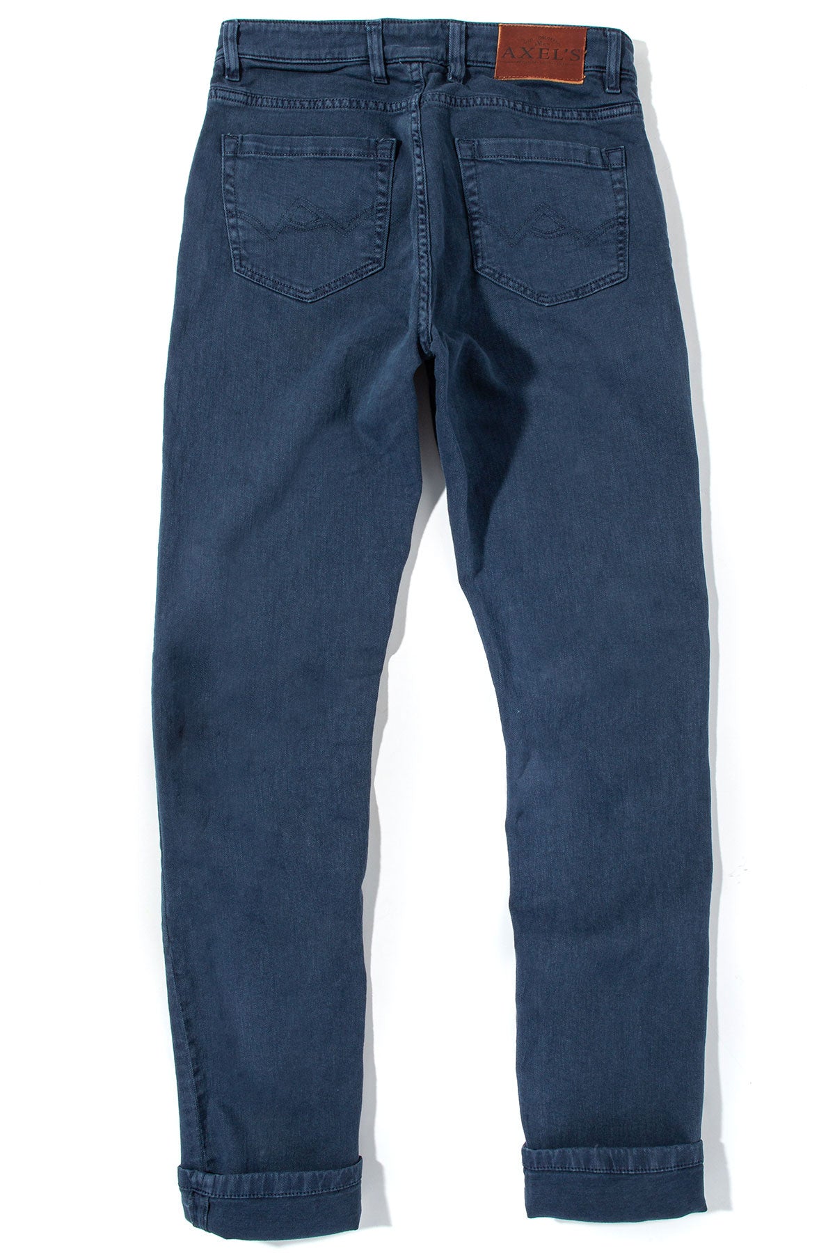 Taos Slim Cotton/Linen Denim in Blu Oxford | Mens - Pants - 5 Pocket | Axel's Premium Denim