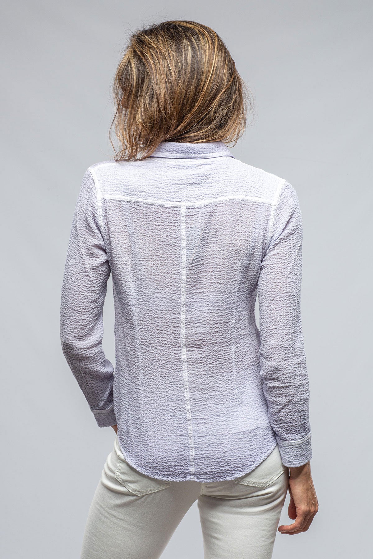 Jules Crepe Cotton Button Down In Lavender | Ladies - Tops | Dune
