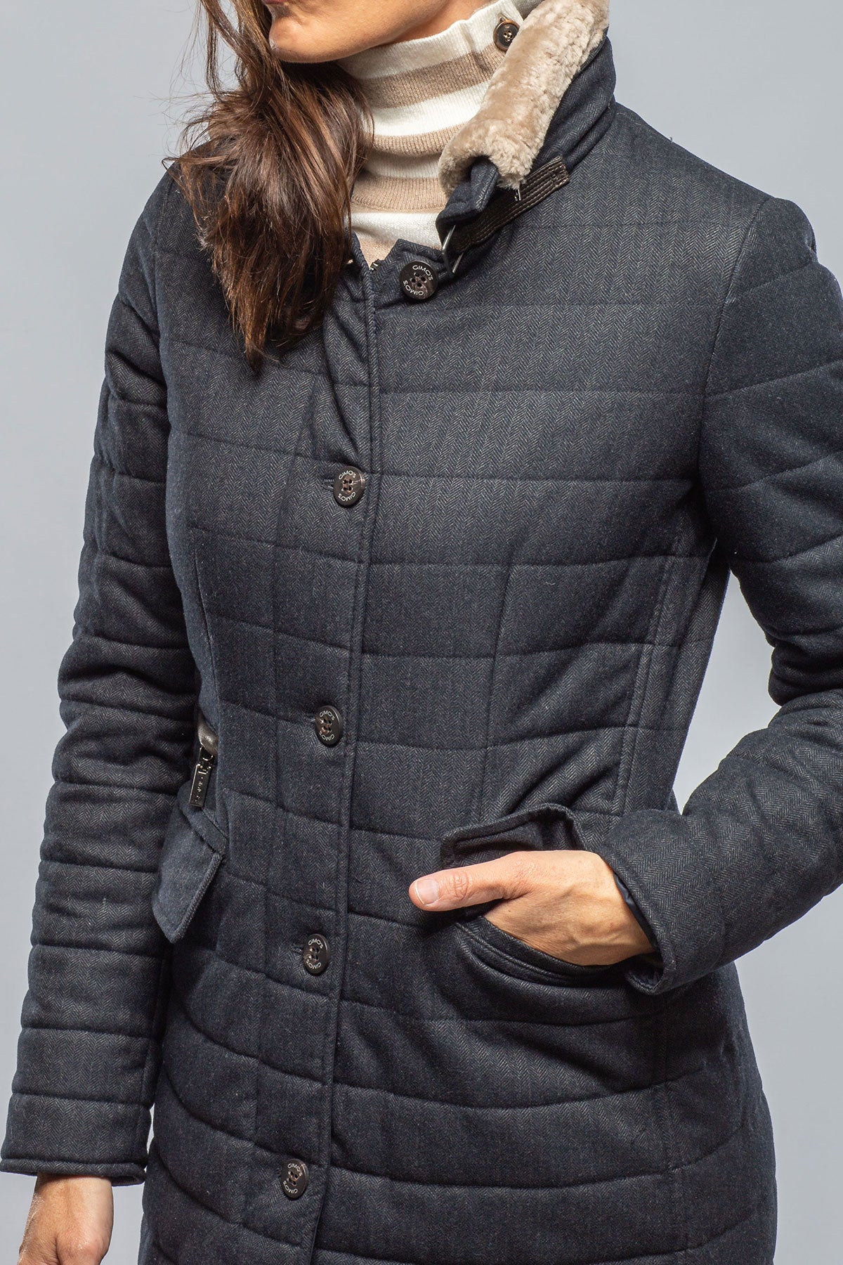 Greenwich Equestrian Après Jacket In Navy | Warehouse - Ladies - Outerwear - Cloth | Gimo's