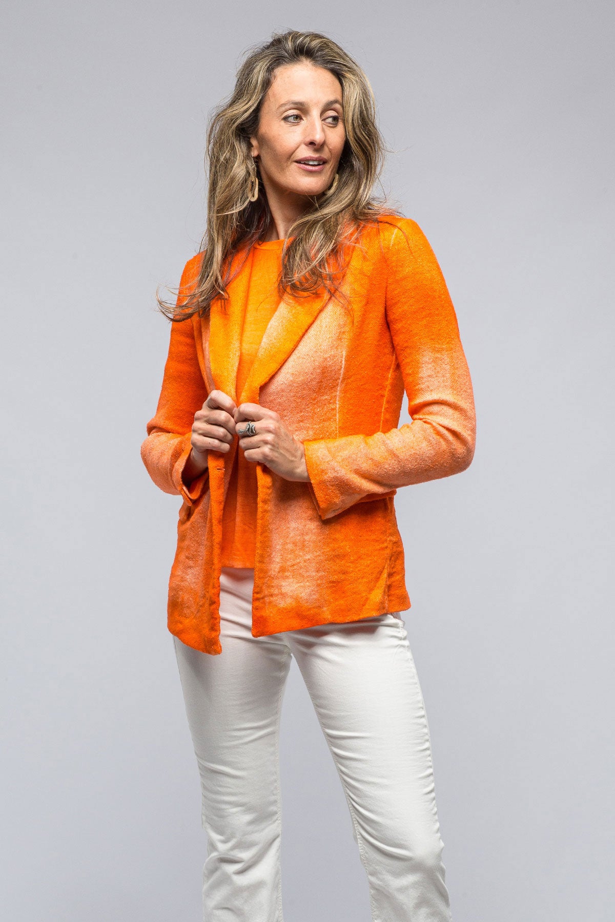 Roberta Dbl Brstd Shaded Jacket In Persimmons | Ladies - Tailored - Jackets | Avant Toi
