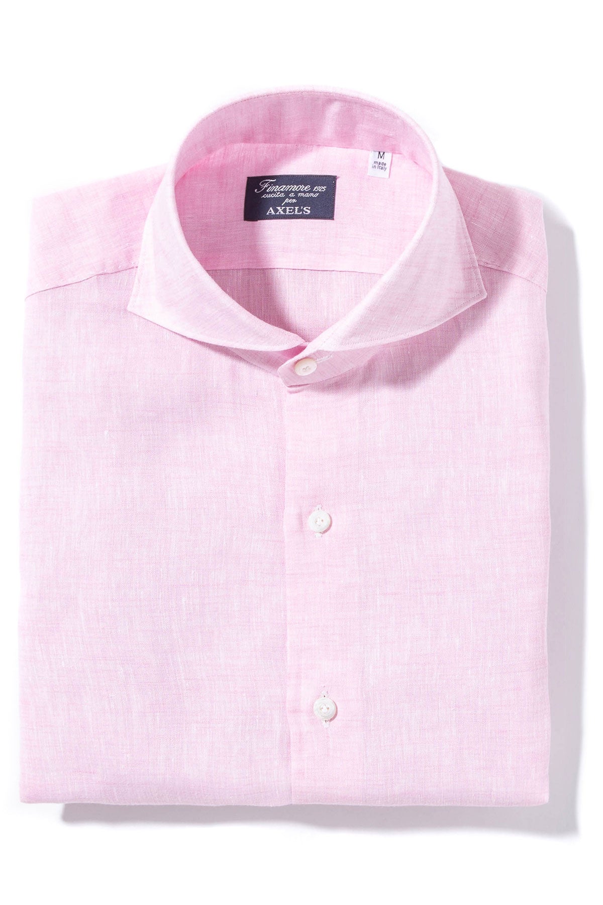 Deiter Linen Solid Shirt in Pink | Mens - Shirts - Dress | Finamore Napoli