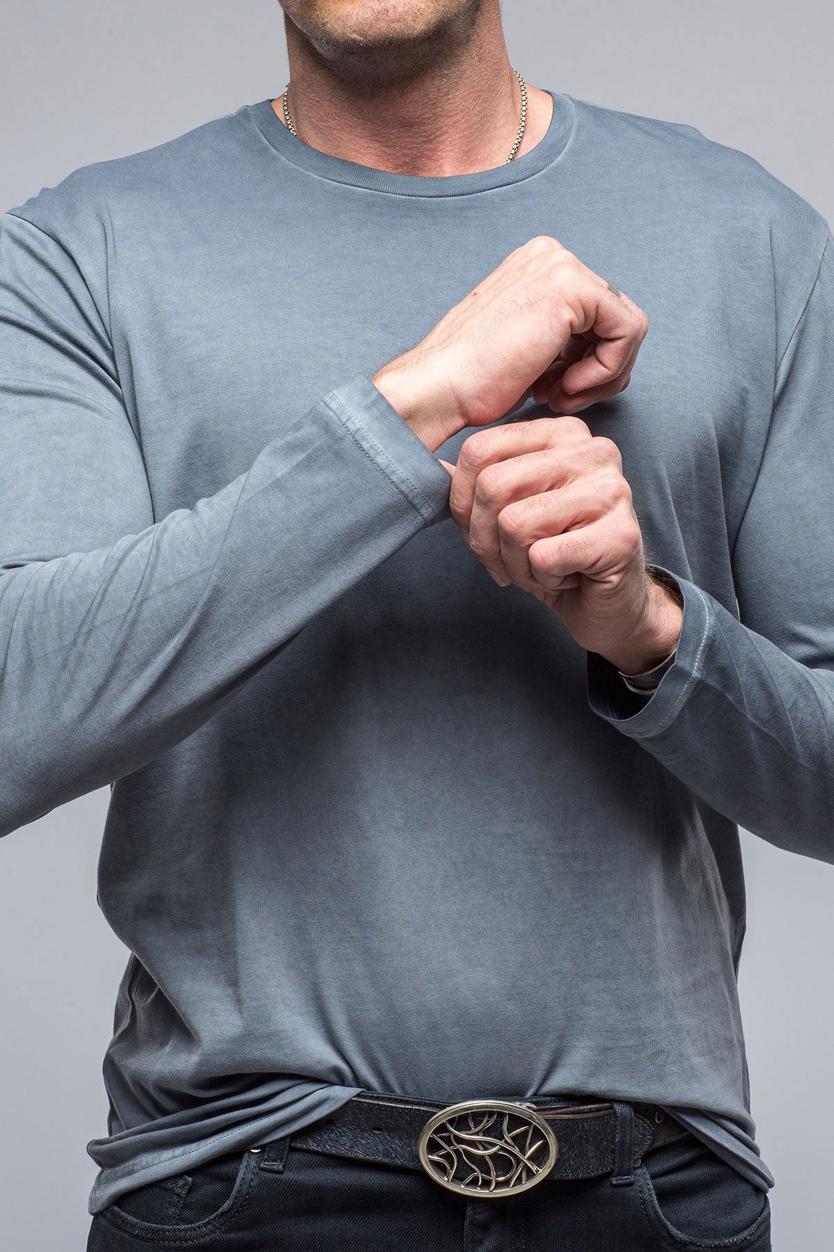 Brea LS Crew in Capri | Mens - Shirts - T-Shirts | Georg Roth