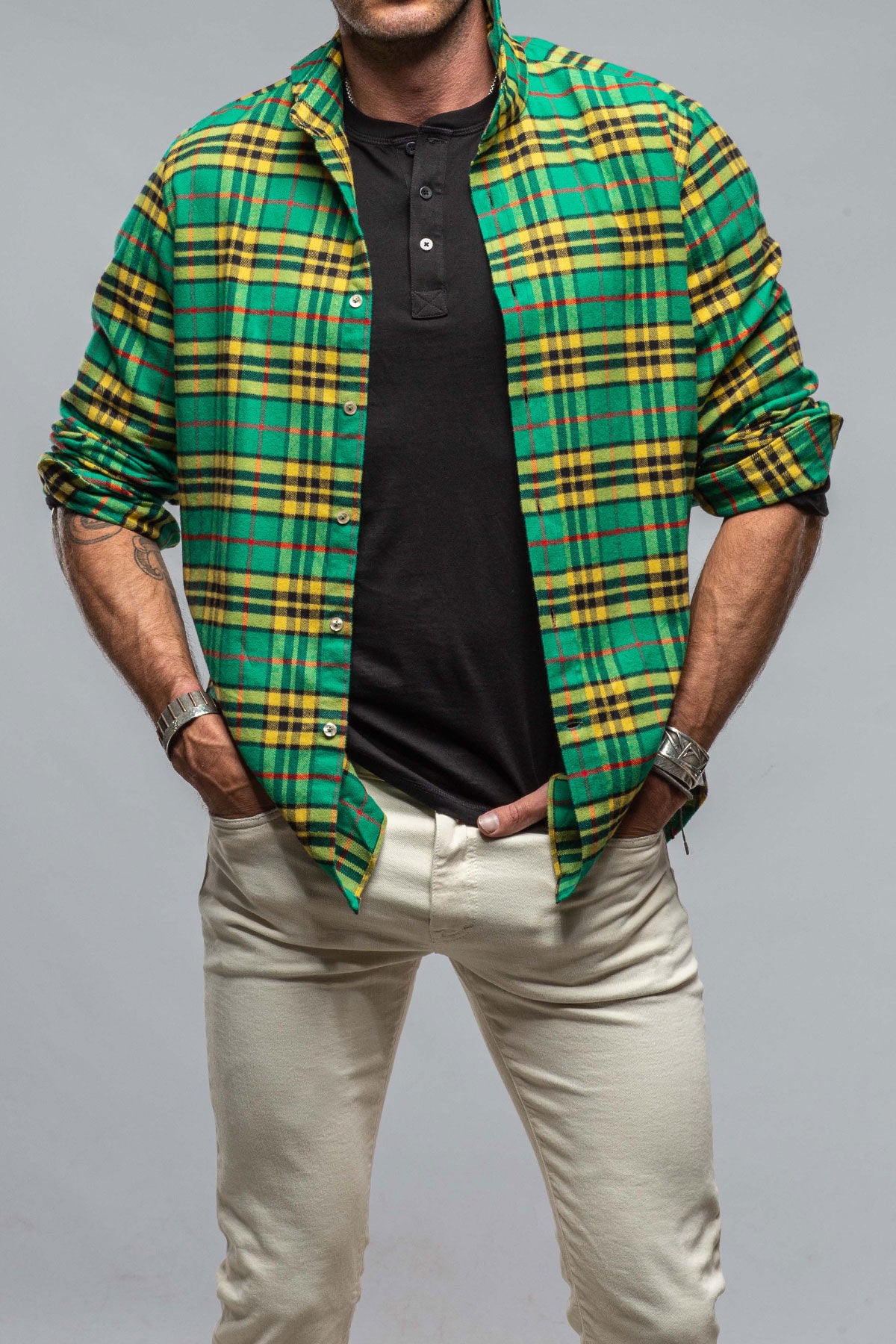 Camdon Shirt in Green | Mens - Shirts - Dress | Giannetto Portofino