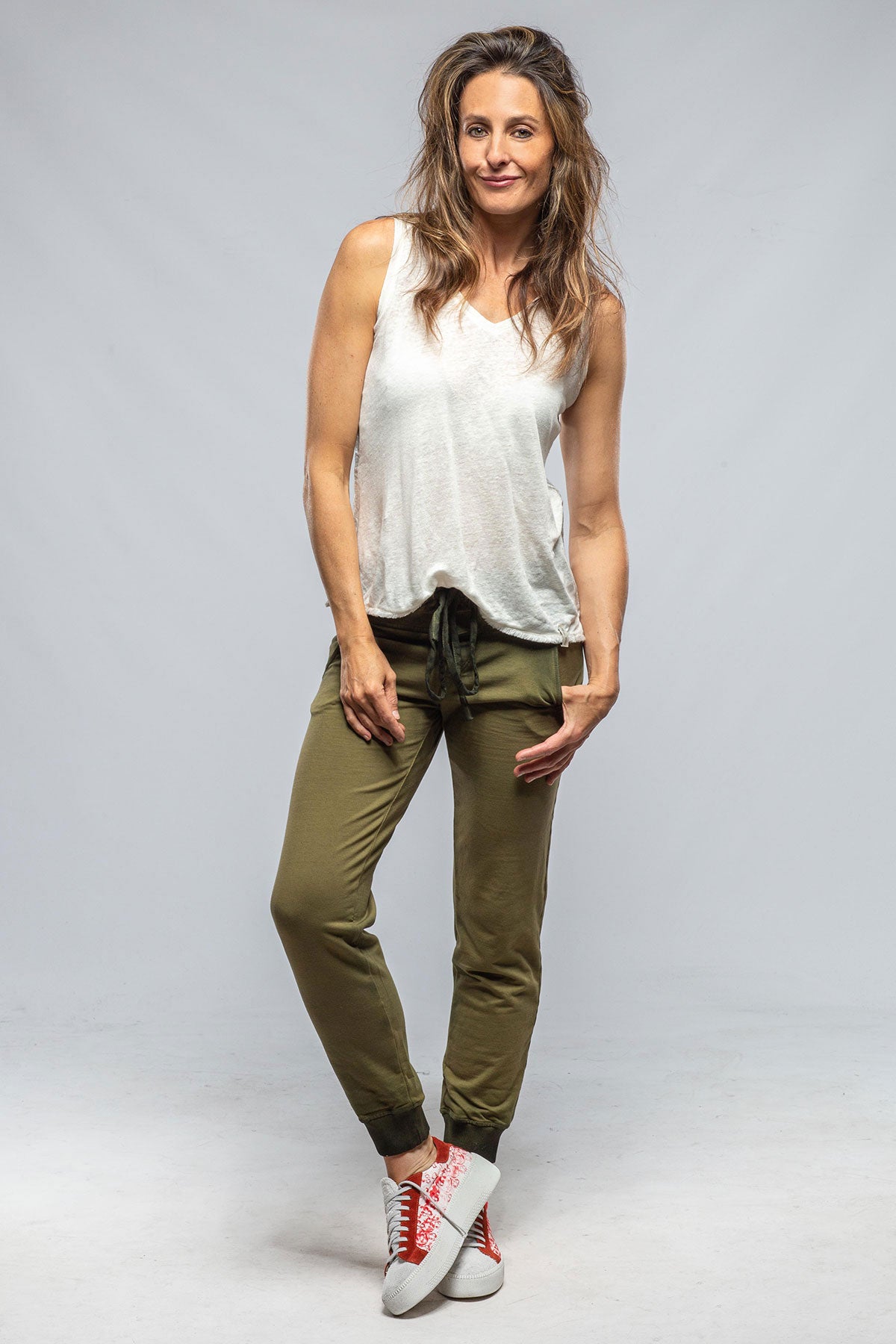 Mediterranean Jogger In Washed Green | Ladies - Pants - Knit | Dune