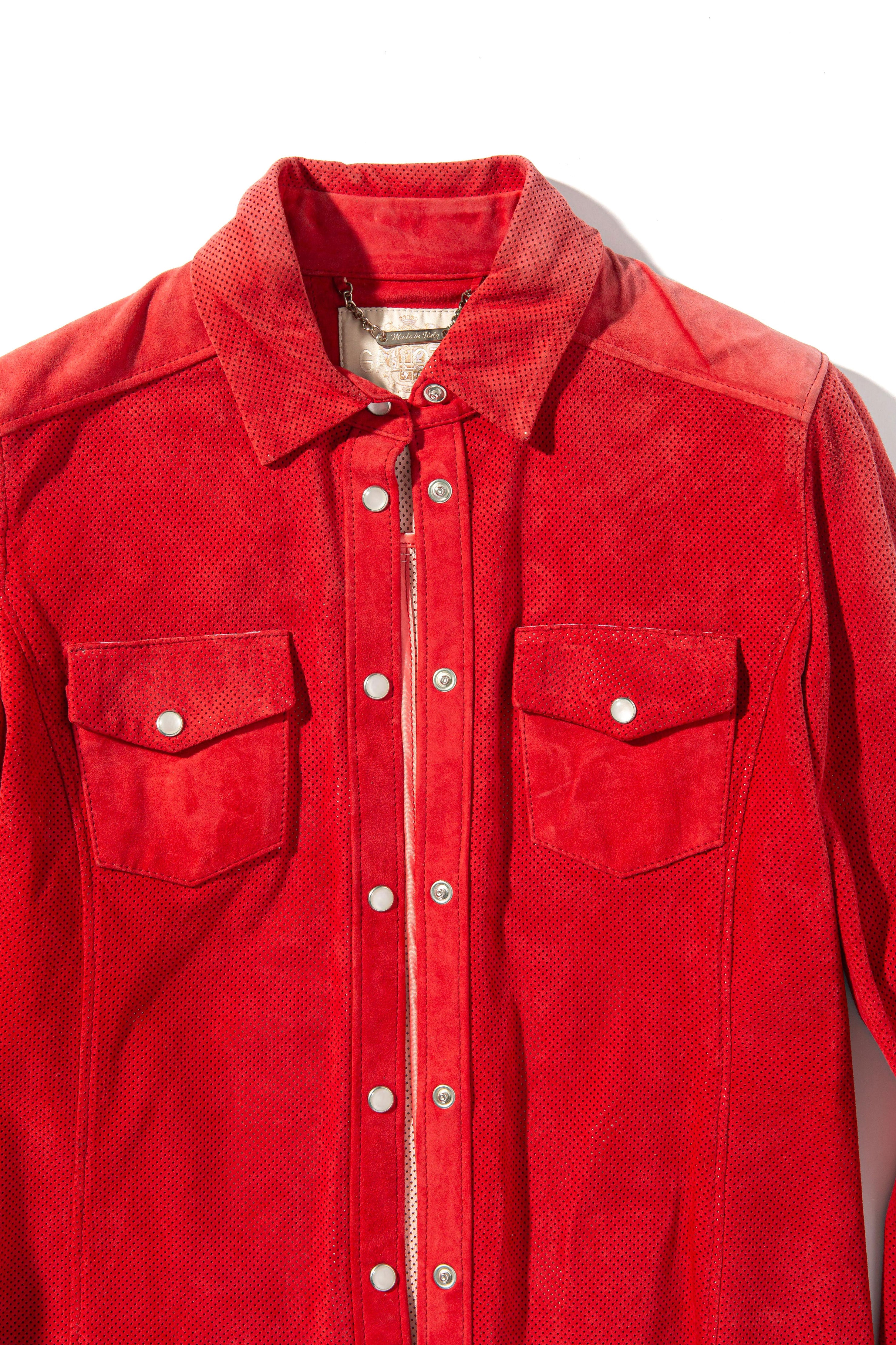 BG Perforated Snap Shirt | Samples - Ladies - Outerwear - Closeouts | Gollatti