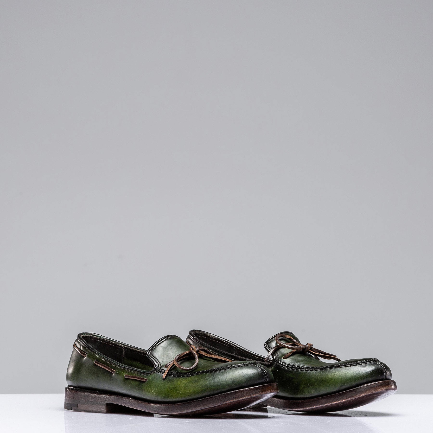 Alberto Fasciani Cordovan Loafer in Green Mens - Shoes