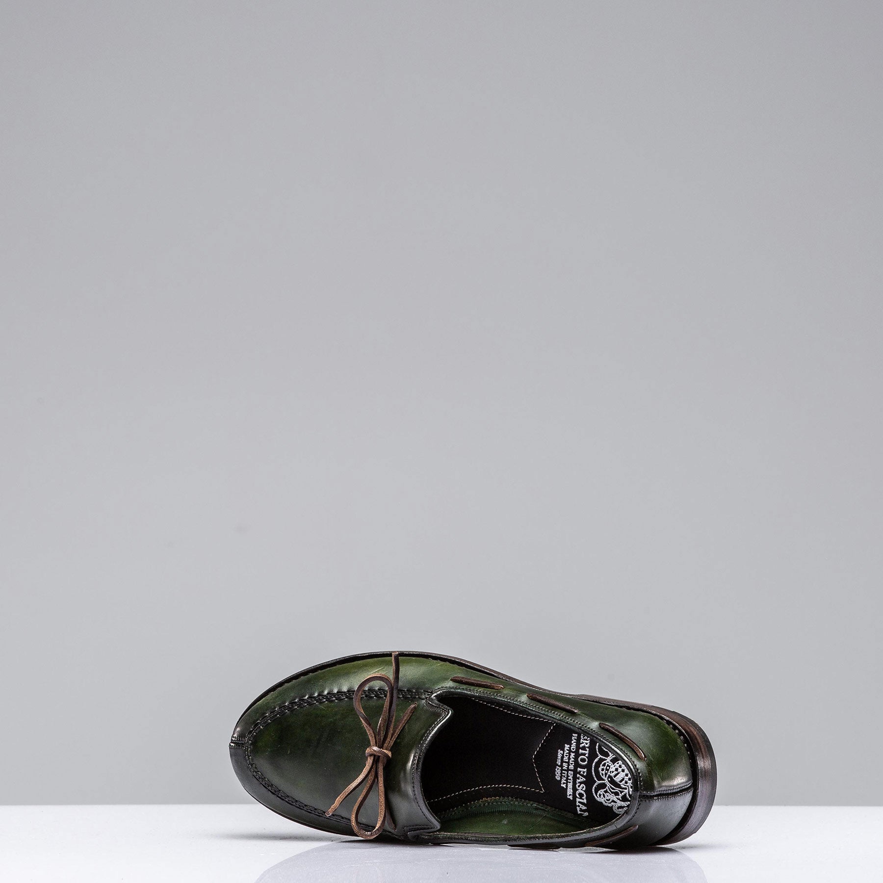 Alberto Fasciani Cordovan Loafer in Green Mens - Shoes