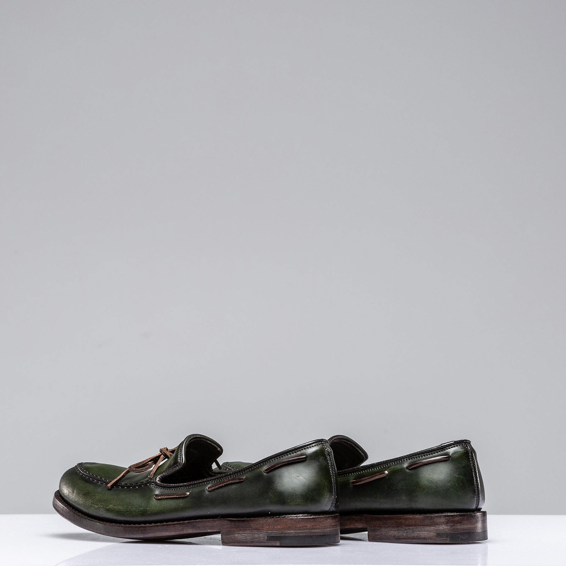 Alberto Fasciani Cordovan Loafer in Green Mens - Shoes