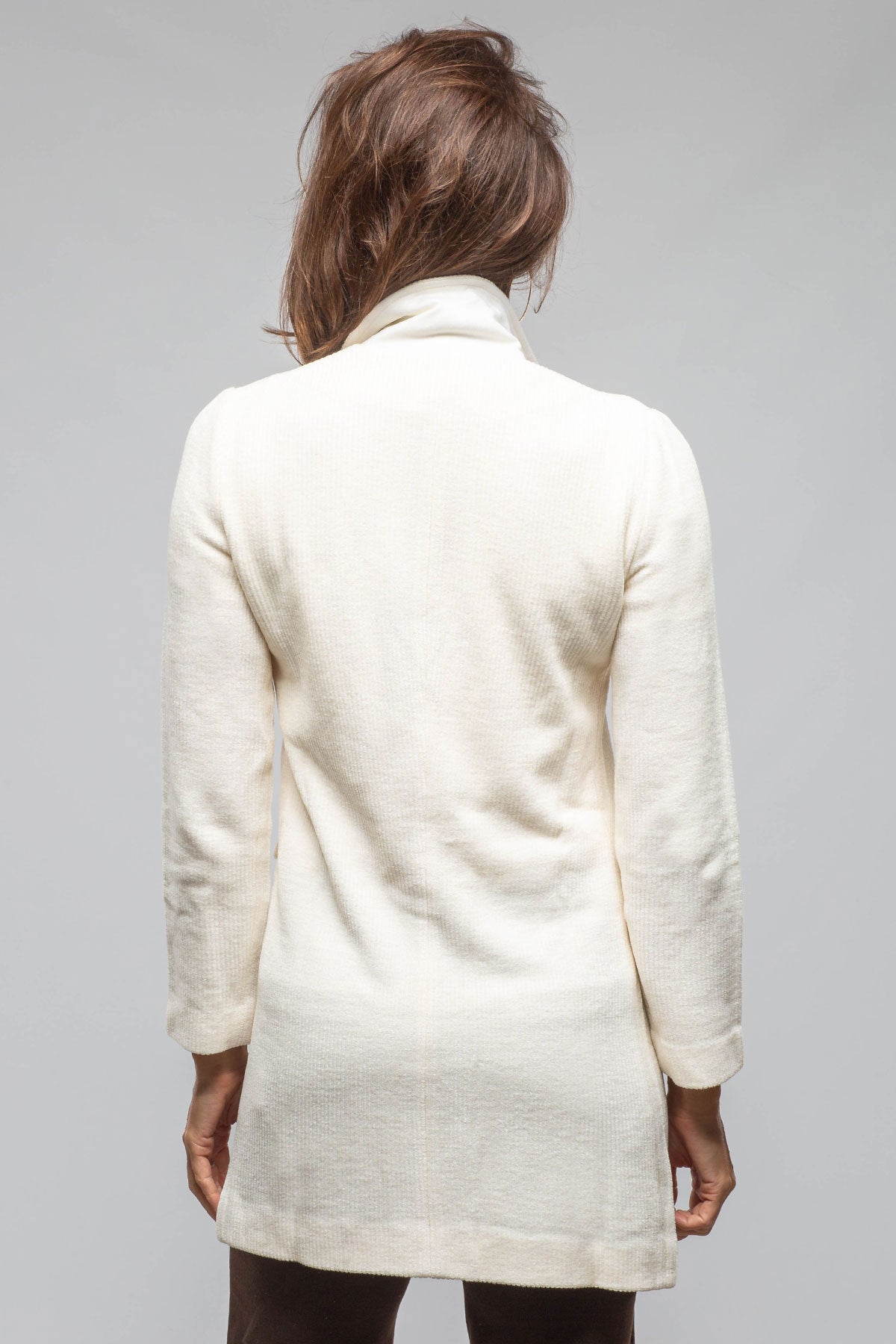 Amina Rubinacci Asana Long Velvet Cord Jacket In Cream Ladies - Tailored - Jackets