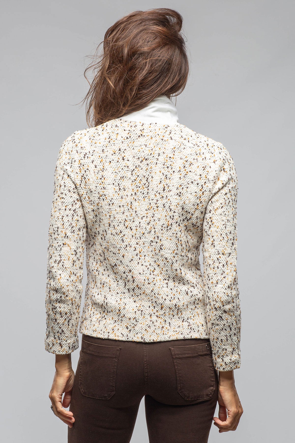 Catarina Single Button Jacket In Tweed | Ladies - Tailored - Jackets | Amina Rubinacci