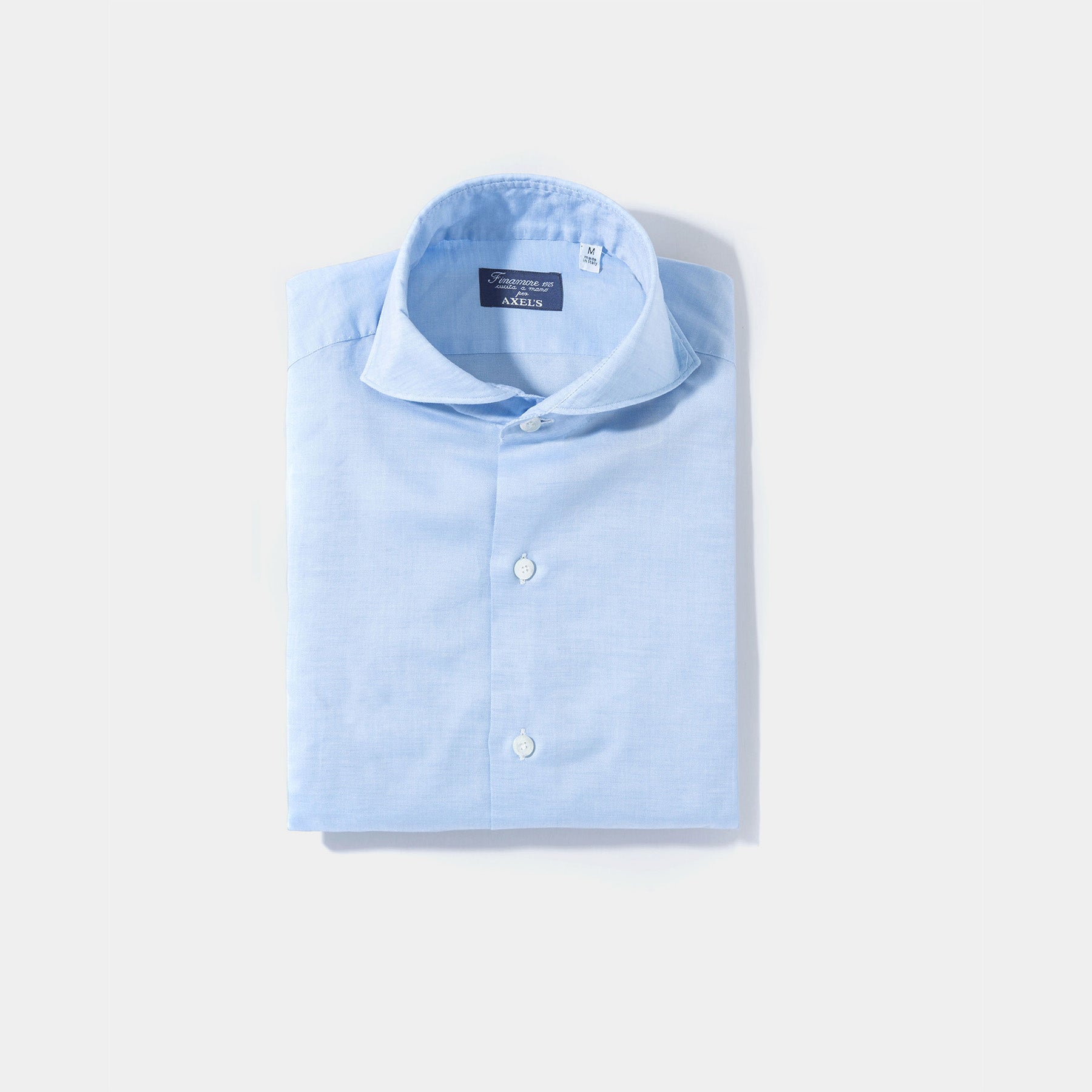 Andorra Carlo Riva Cotton Linen Shirt In Sky Blue | Mens - Shirts - Dress | Finamore Napoli