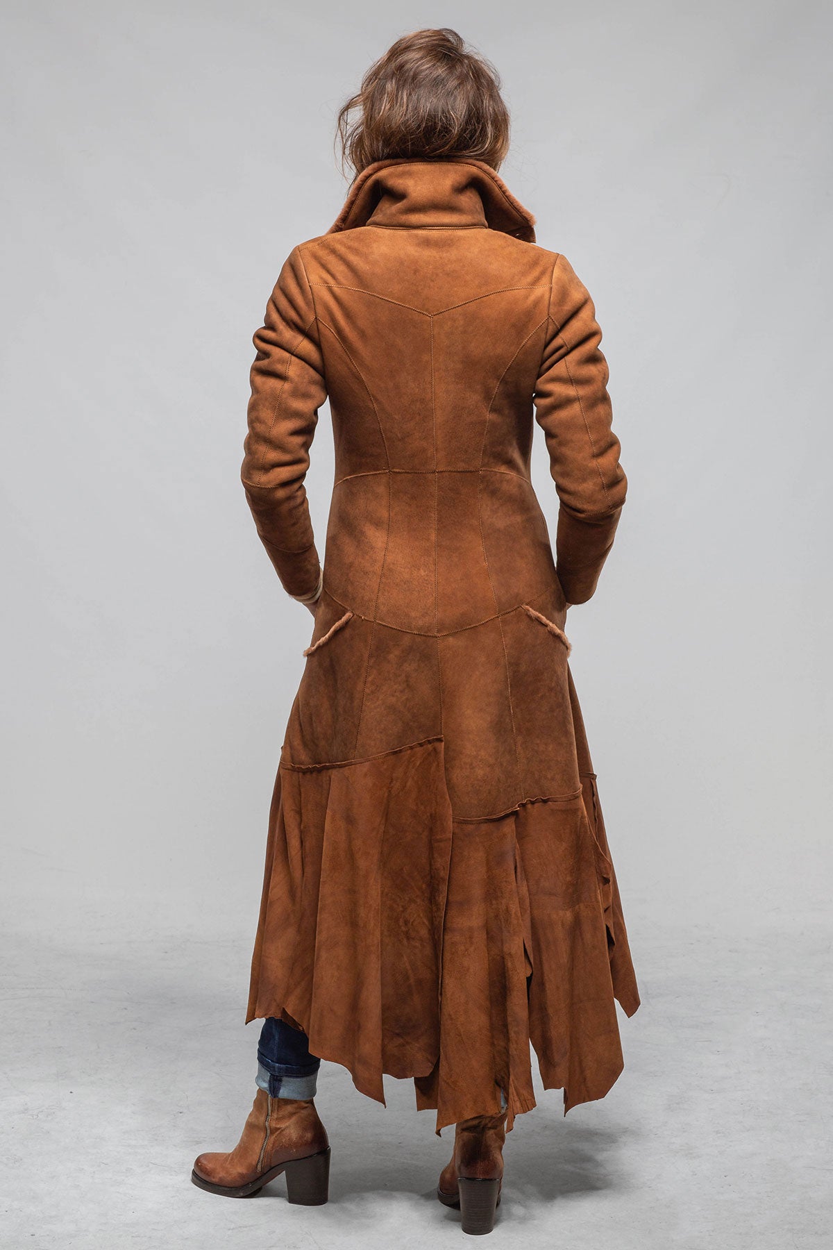 Artico | Cori Long Shearling In Cognac | Ladies - Outerwear - Shearling