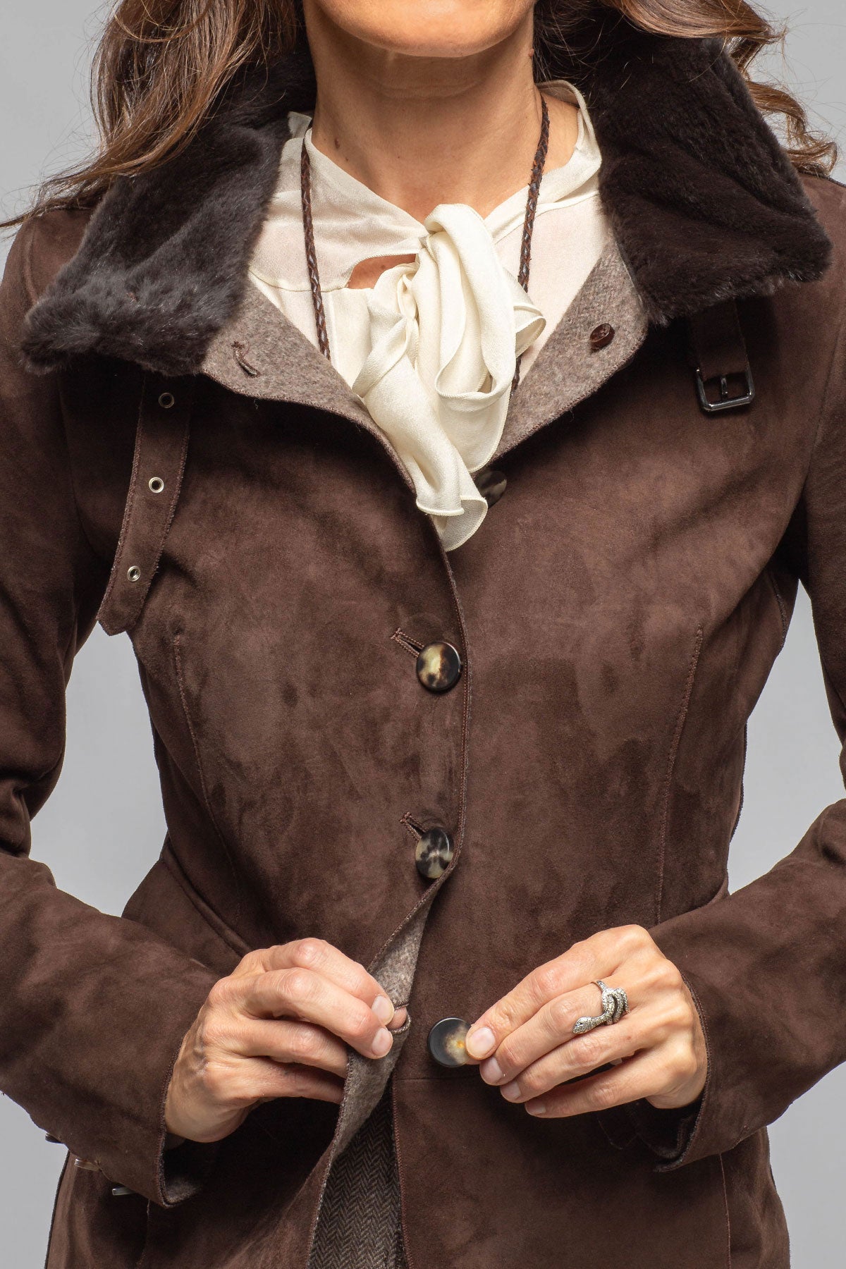 Federica Suede Blazer In Chocolate | Ladies - Outerwear - Leather | Artico