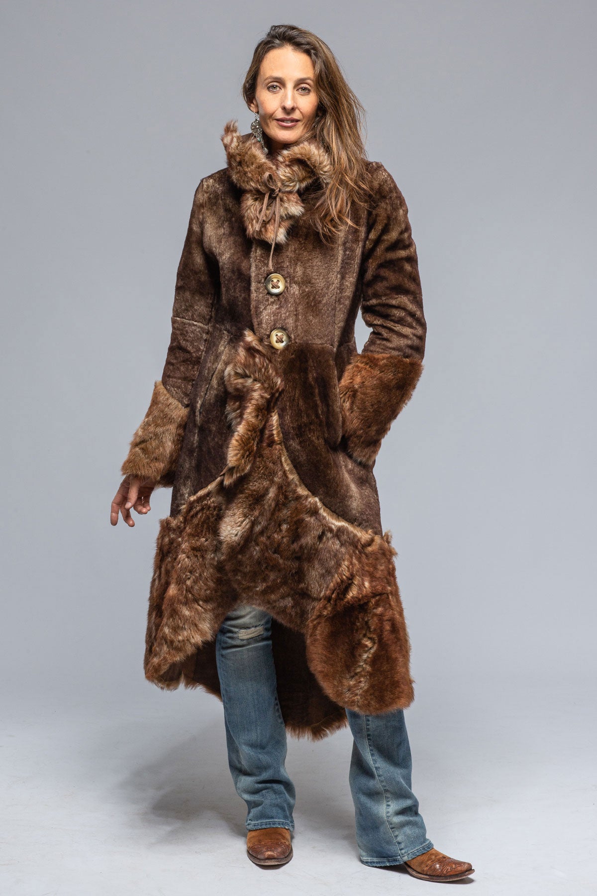 Artico Wild Long Reversible Shearling Ladies - Outerwear - Shearling