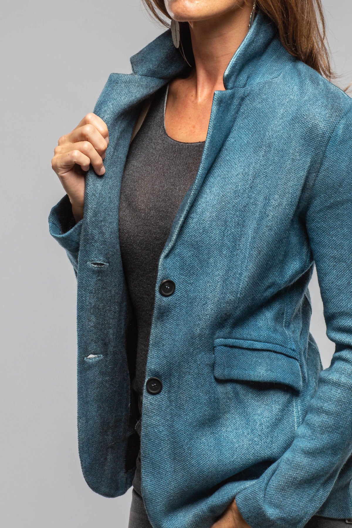 Avant Toi Borgo Painted Blazer In Dark Water Ladies - Tailored - Jackets