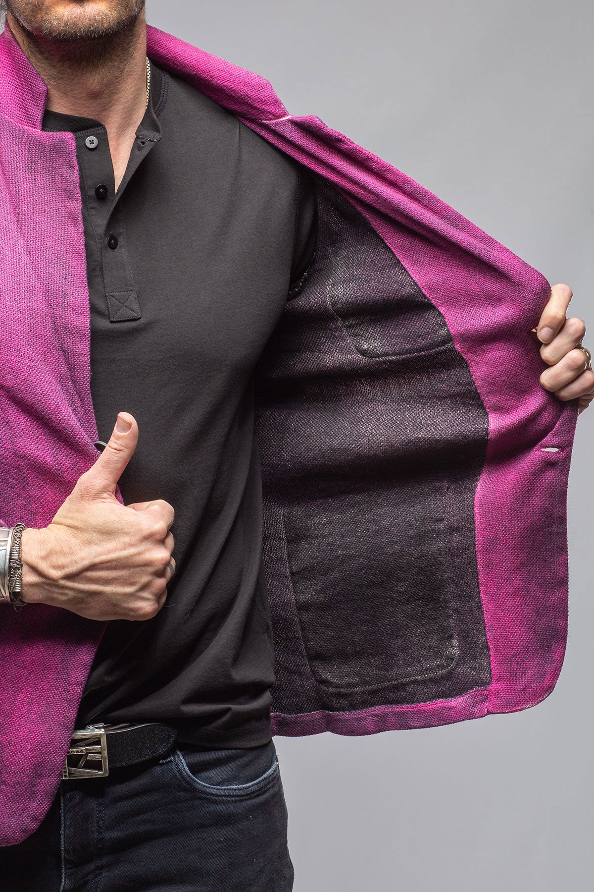 Avant Toi Chaya Painted Sport Coat In Fuschia Pink Mens - Tailored - Sport Coats