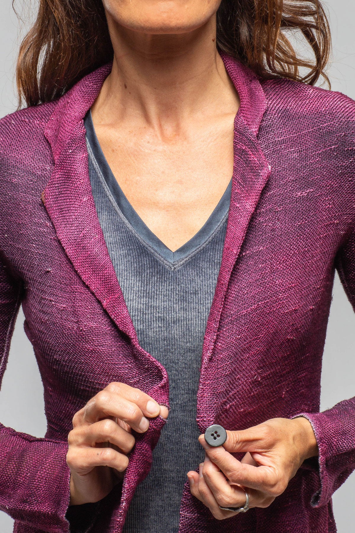 Avant Toi Ercole Linen Jacket Dark Sichuan Fucsia Ladies - Sweaters