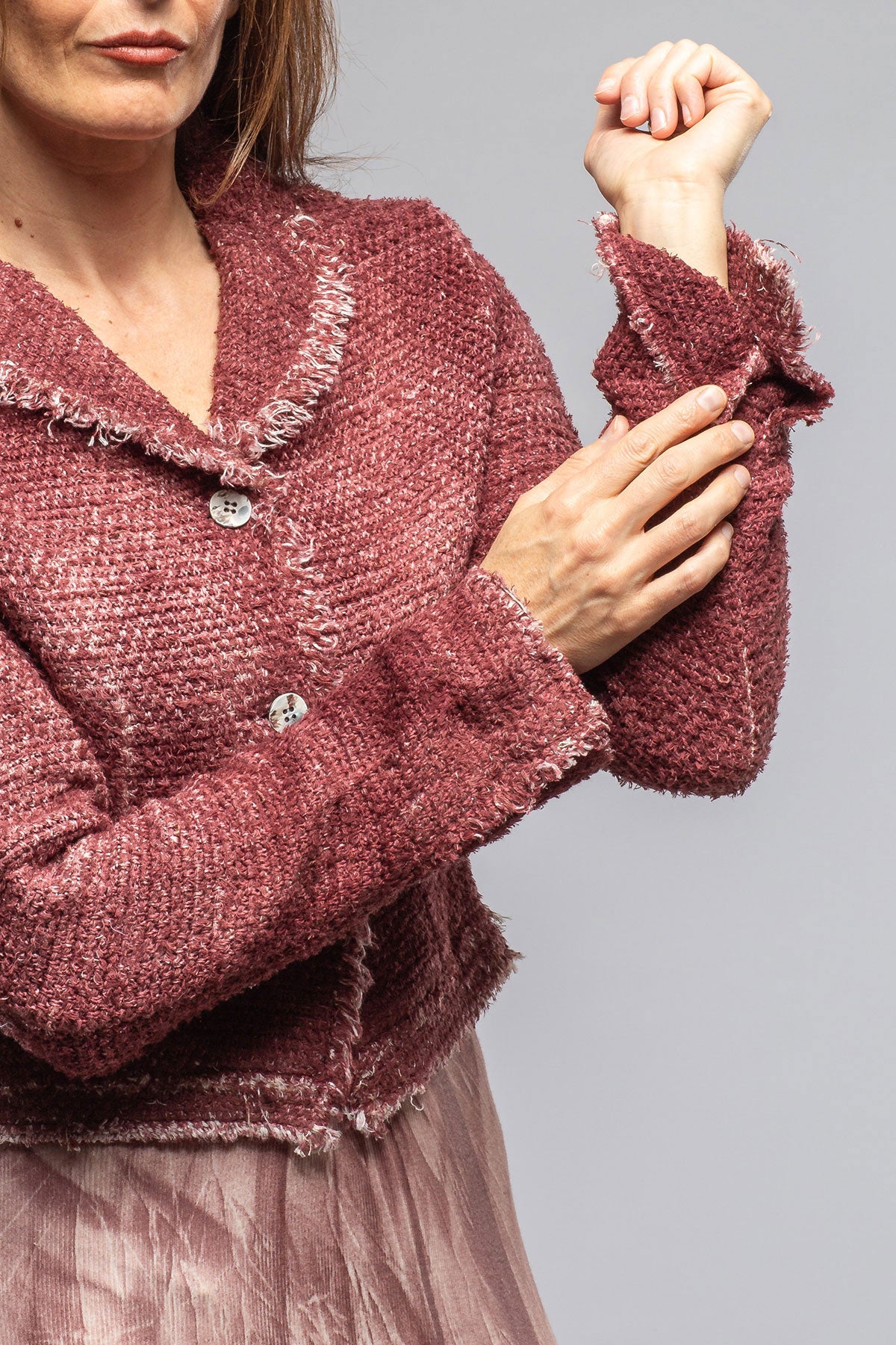 Avant Toi Evola Cropped Jacket In Agate Ladies - Sweaters