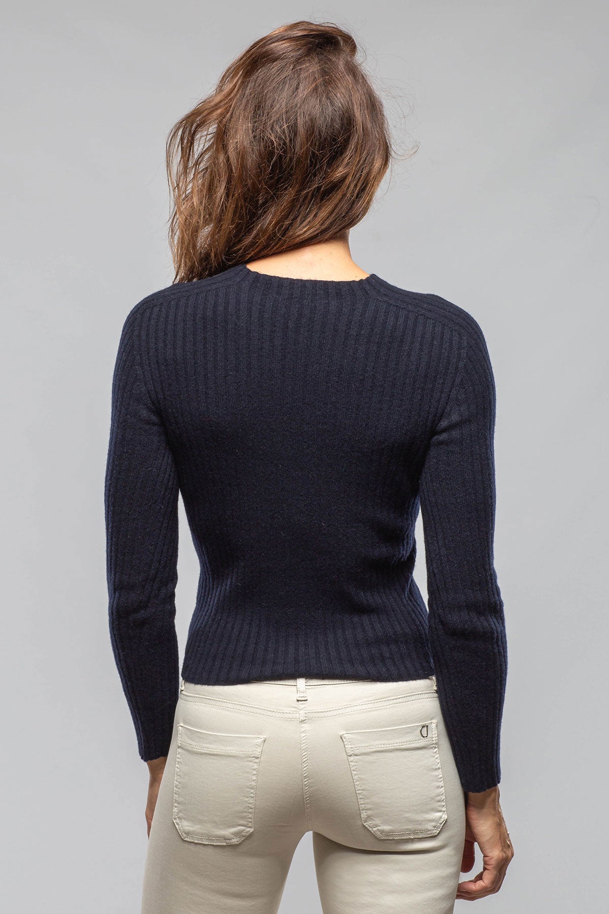 Axel's Country Collection | Kerry L/S Ribbed Top In Notte | Ladies - Tops