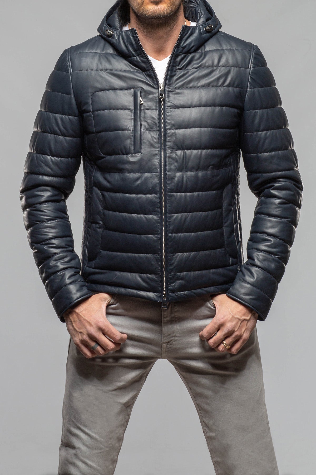 Axel's Florence Collection Braxton Nappa Puffer Samples - Mens - Outerwear - Leather