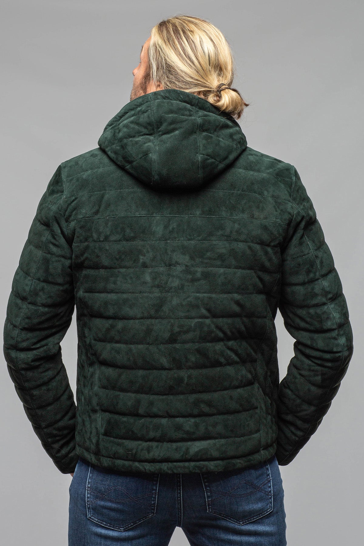 Axel's Florence Collection Cheyenne Suede Puffer Jacket Samples - Mens - Outerwear - Leather