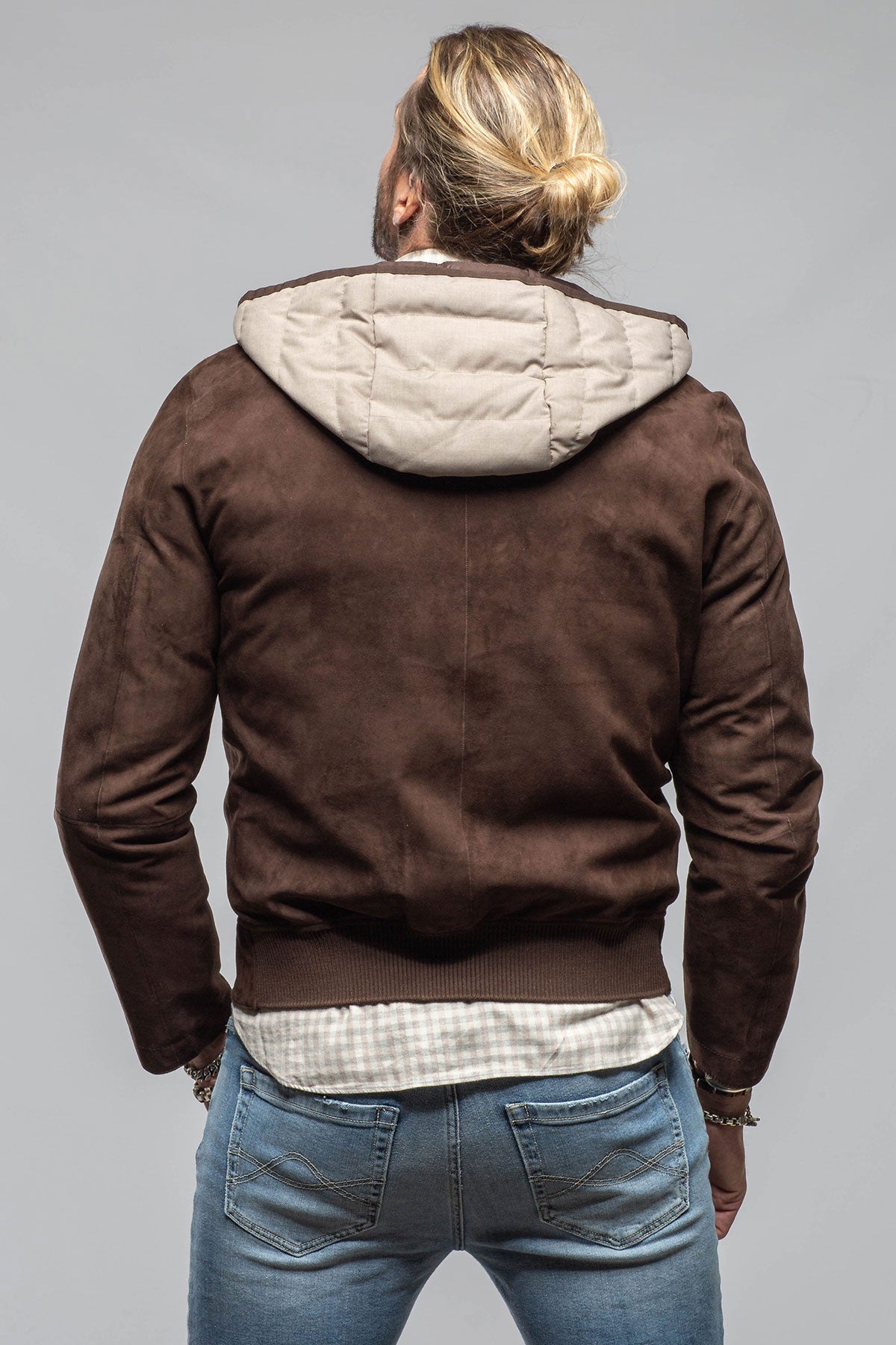 Luca Suede Bomber | Samples - Mens - Outerwear - Leather | Axel's Florence Collection