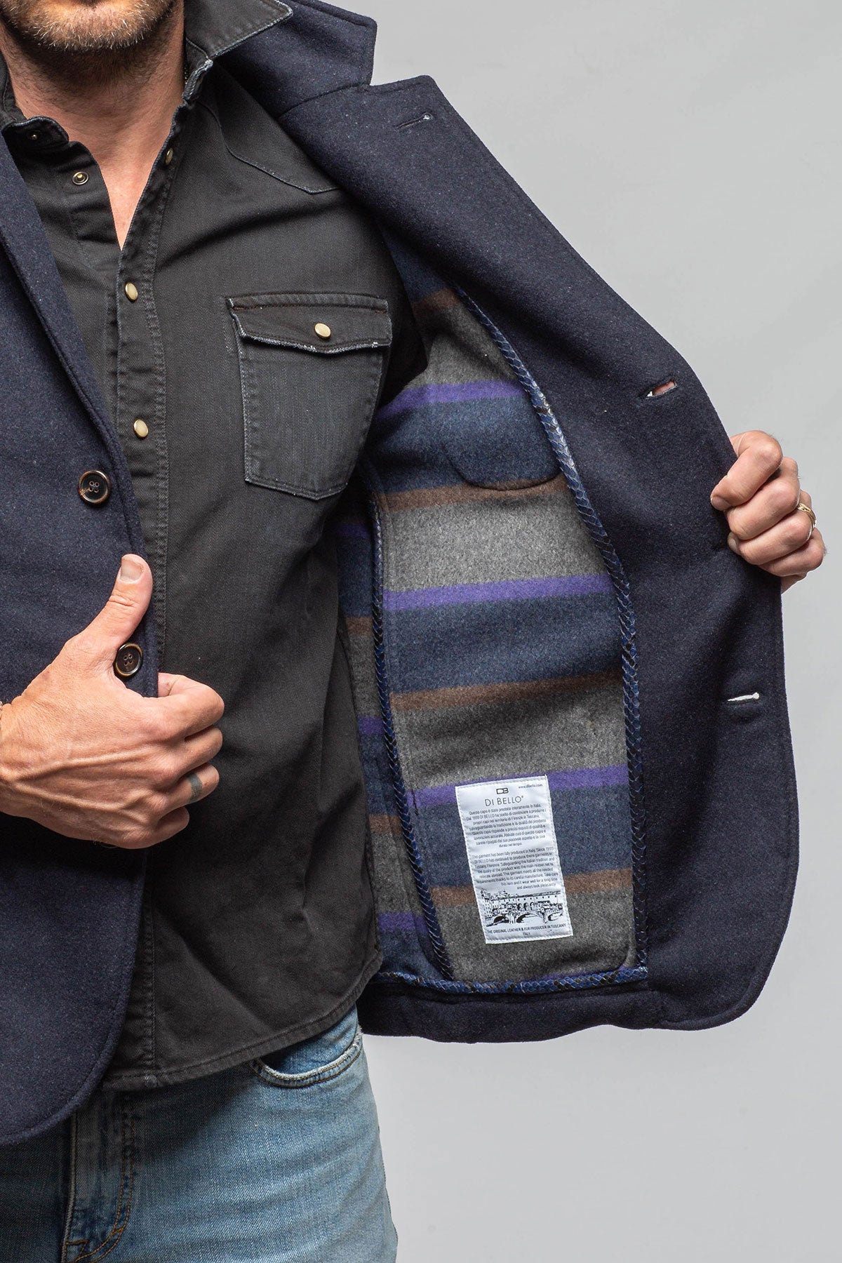 Axel's Florence Collection Contour Virgin Wool Coat Samples - Mens - Outerwear - Cloth