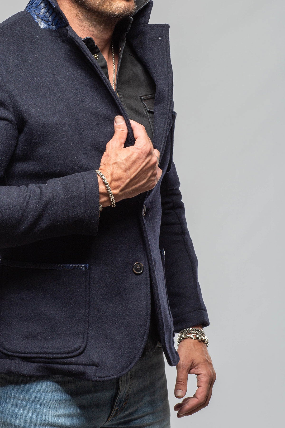 Axel's Florence Collection Contour Virgin Wool Coat Samples - Mens - Outerwear - Cloth
