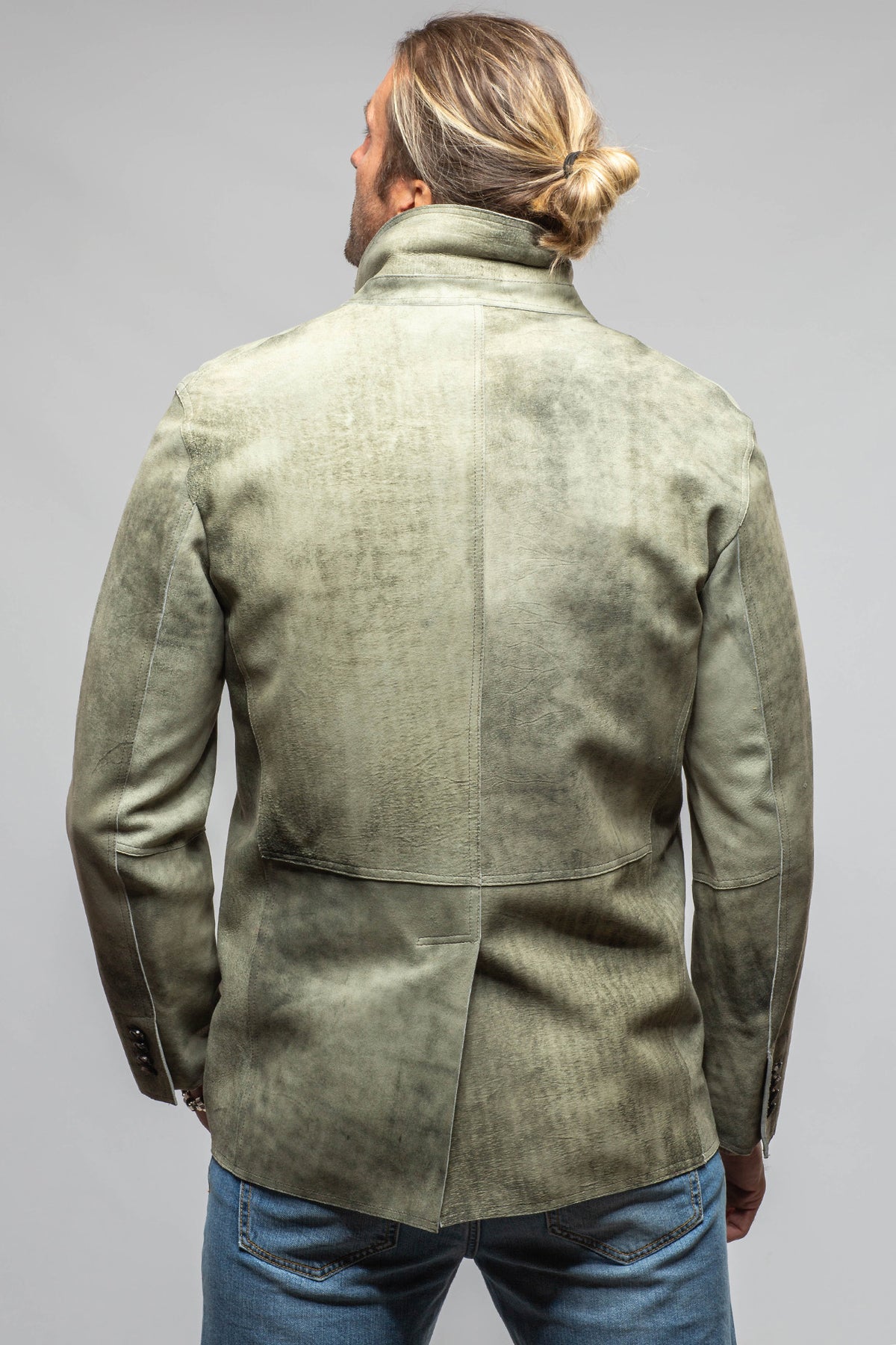 Axel's Florence Collection Denmark Cracked Nappa Jacket Samples - Mens - Outerwear - Leather