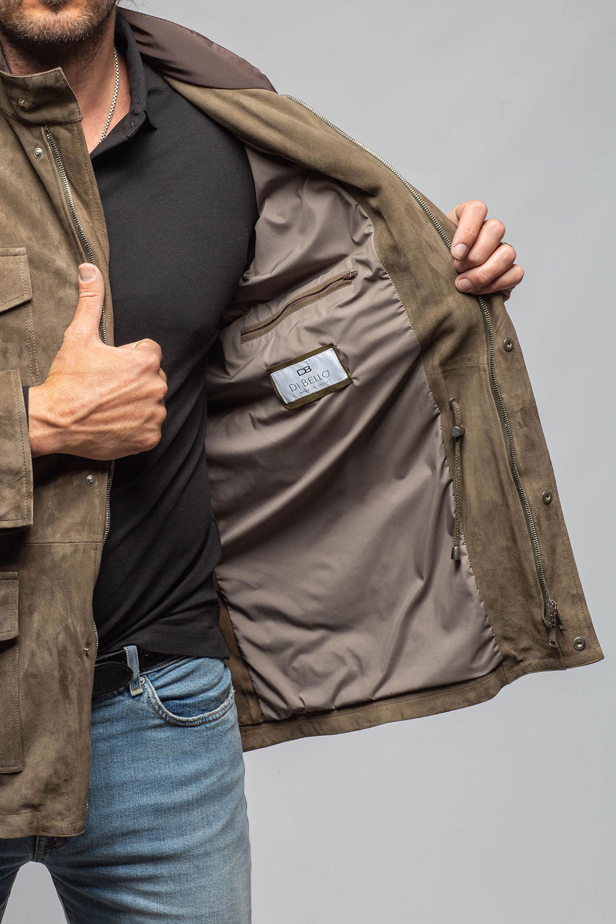 Drake Suede Safari Coat | Samples - Mens - Outerwear - Leather | Axel's Florence Collection