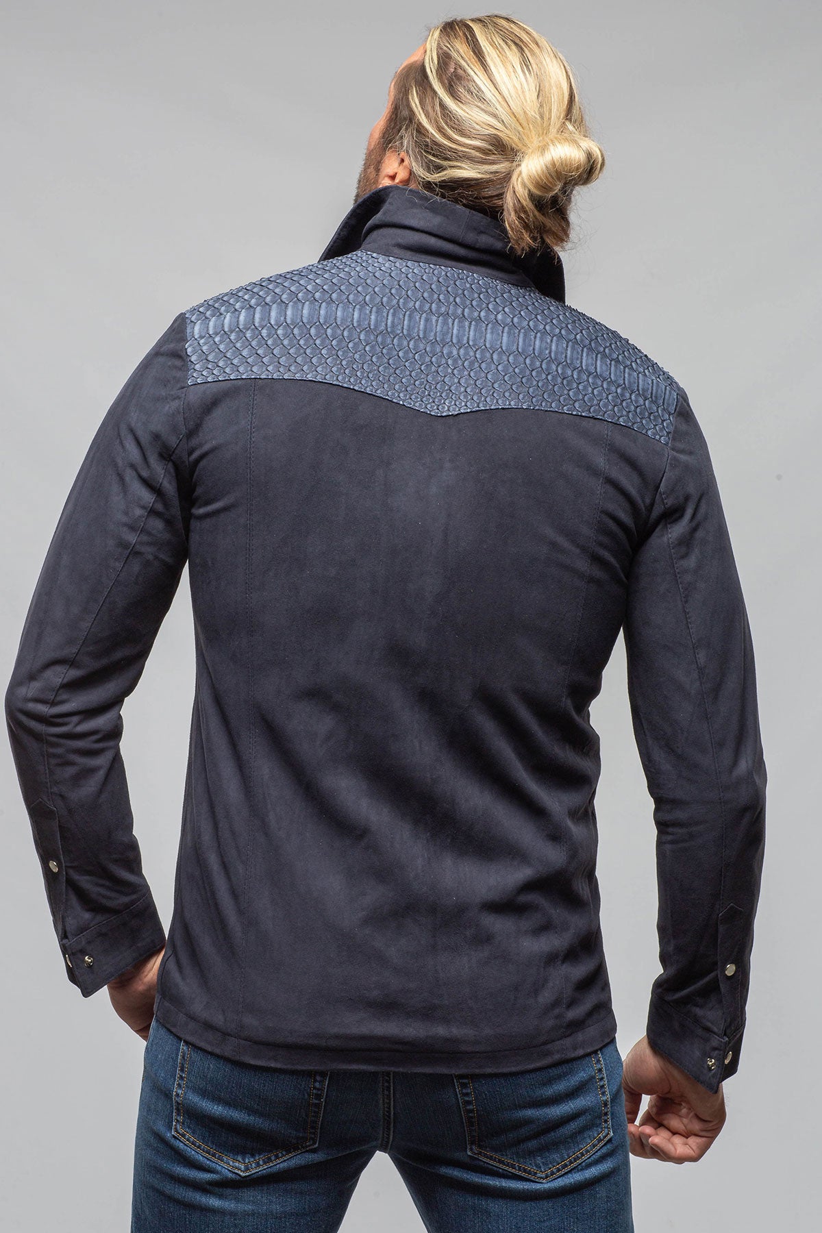 Duke Cashmere/Python Snap Shirt | Samples - Mens - Outerwear - Cloth | Axel's Florence Collection