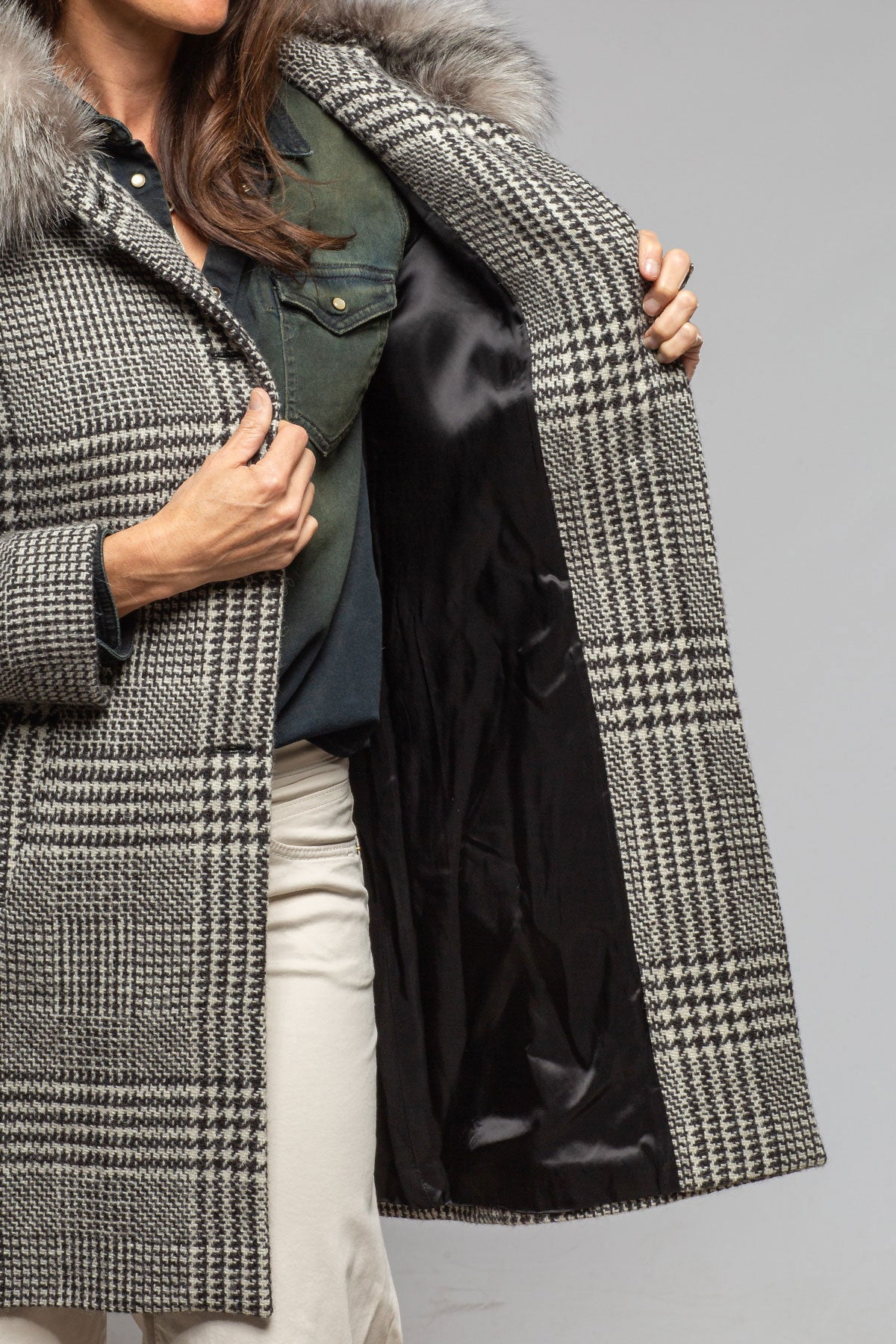 Axel's Florence Collection Emma Knit Coat w/Fur Collar Samples - Ladies - Outerwear - Cloth