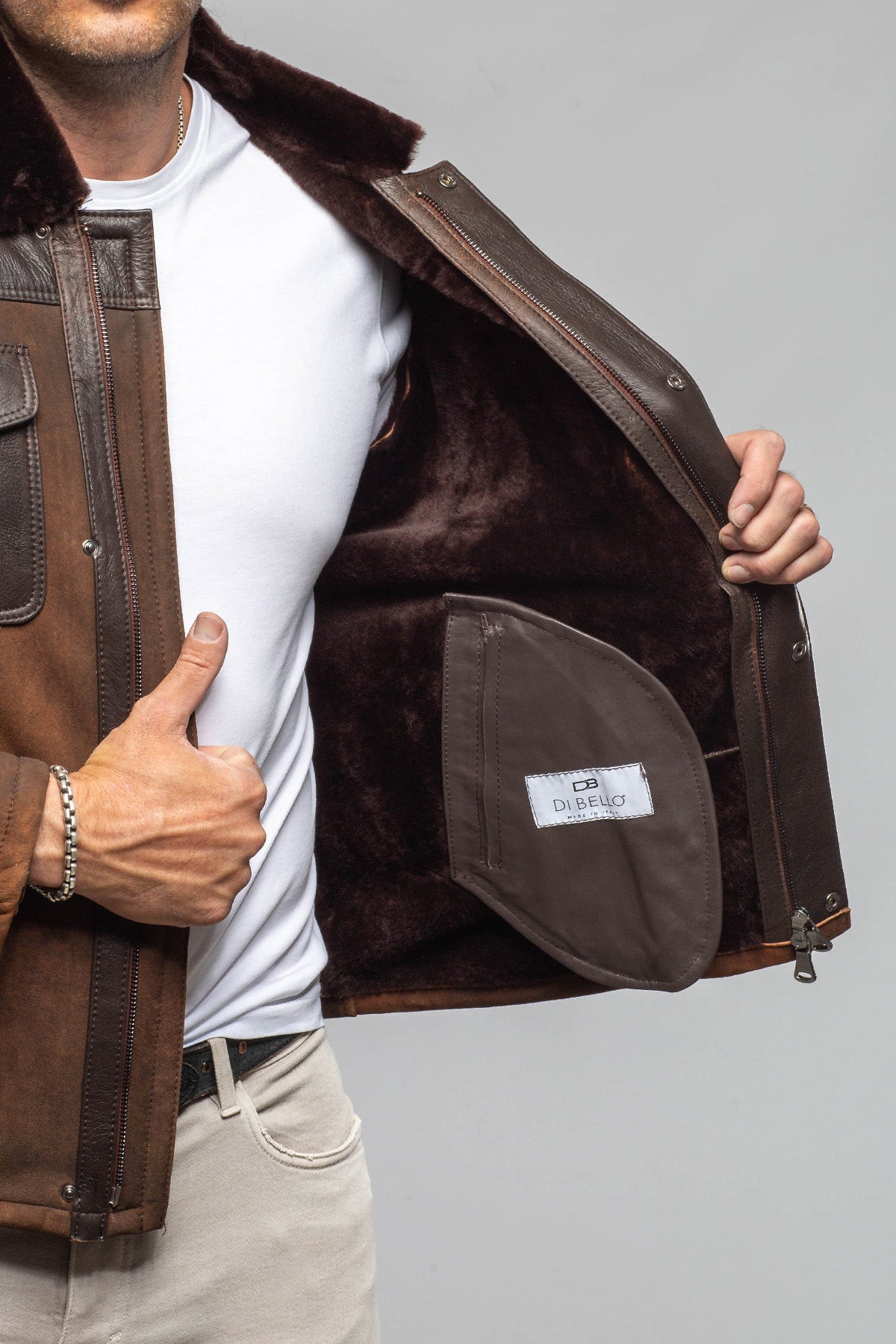 Axel's Florence Collection Enzo Shearling Jacket Samples - Mens - Outerwear - Shearling