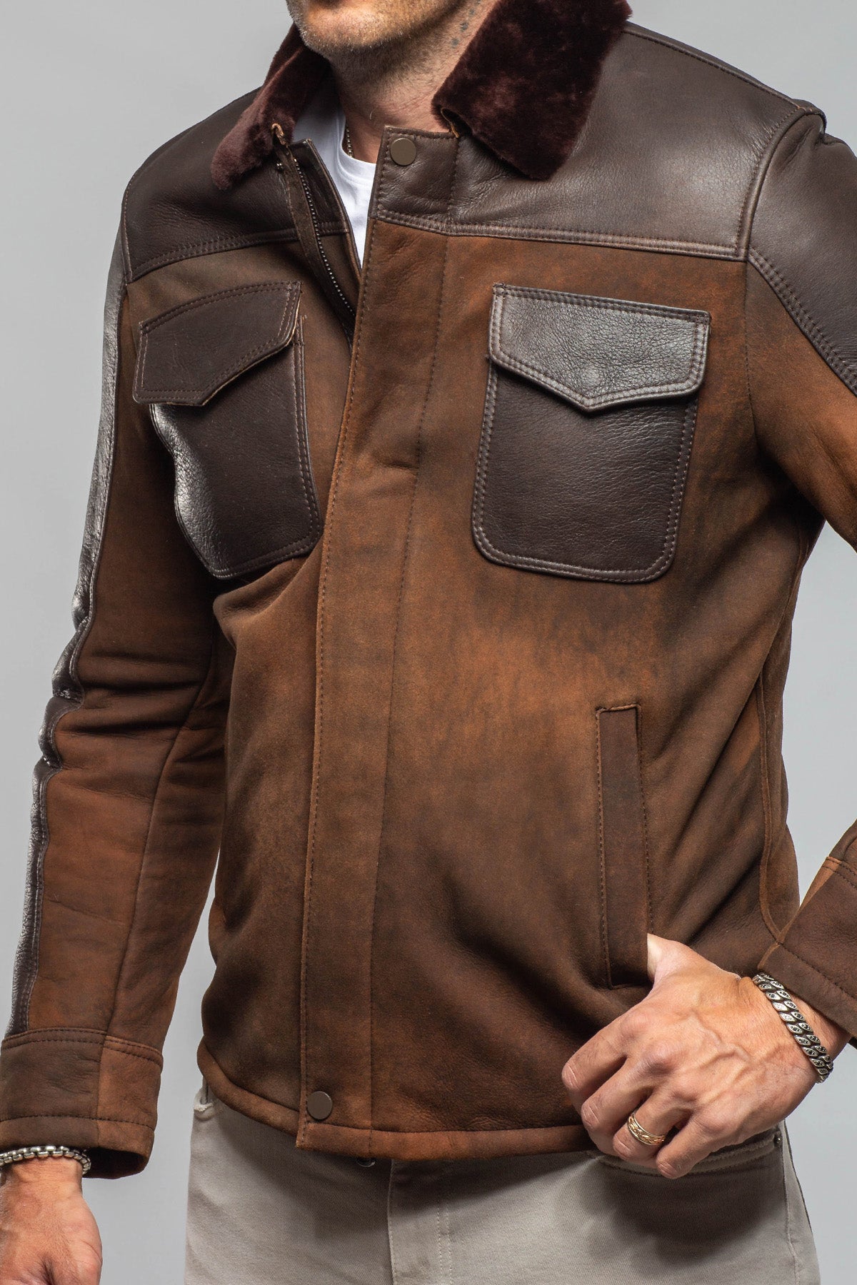 Axel's Florence Collection Enzo Shearling Jacket Samples - Mens - Outerwear - Shearling