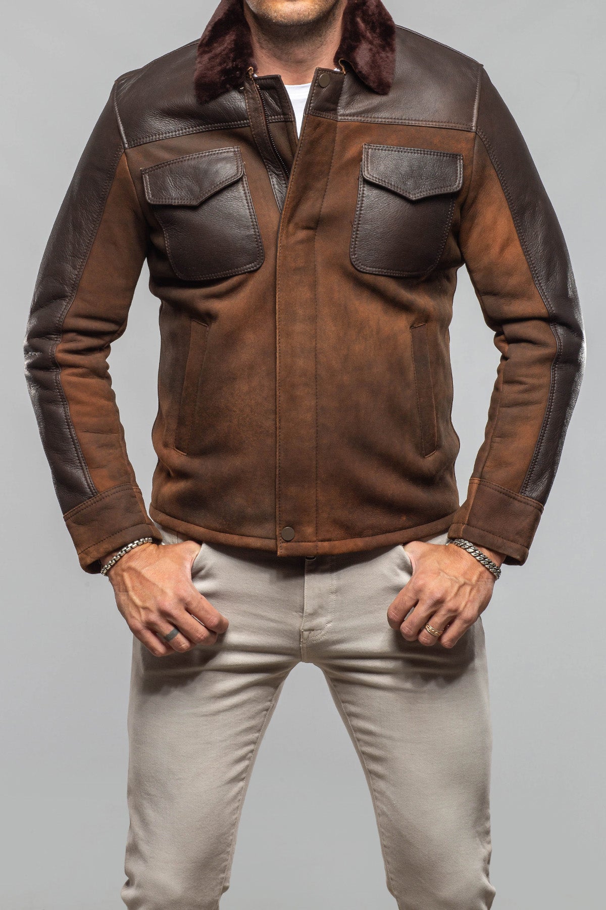 Axel's Florence Collection Enzo Shearling Jacket Samples - Mens - Outerwear - Shearling