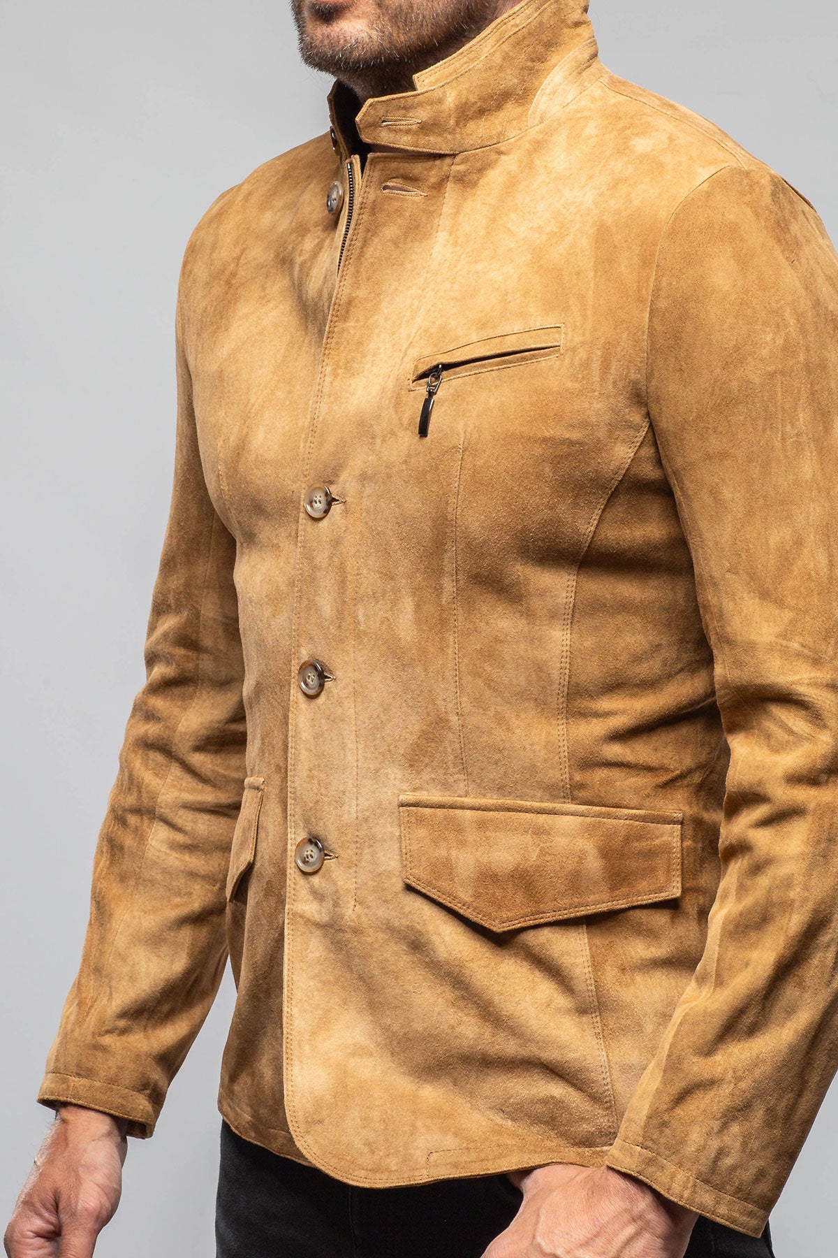 Axel's Florence Collection Hunter Goat Suede Blazer Samples - Mens - Outerwear - Cloth