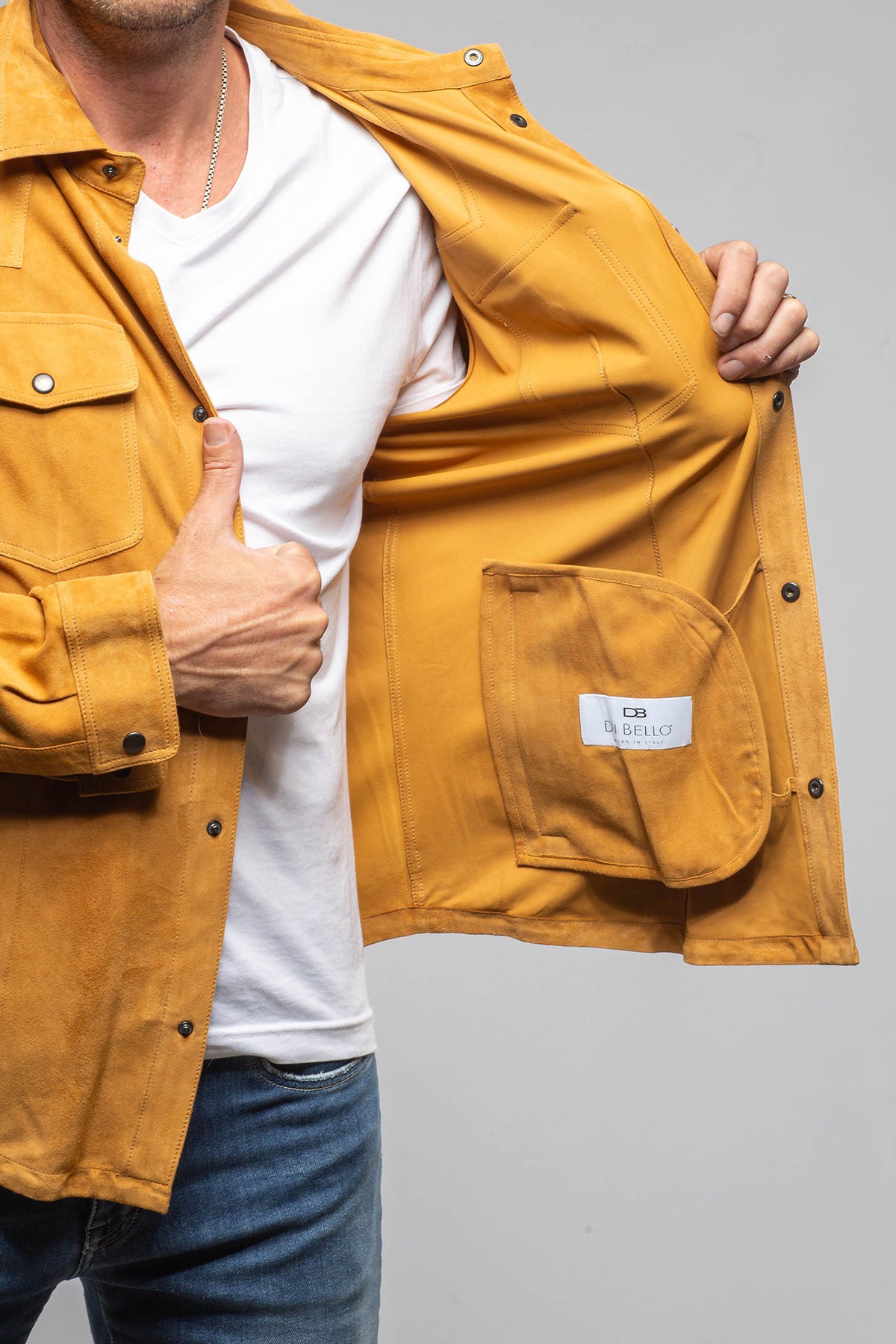 Axel's Florence Collection Kendrick Suede Snap Shirt Samples - Mens - Outerwear - Cloth