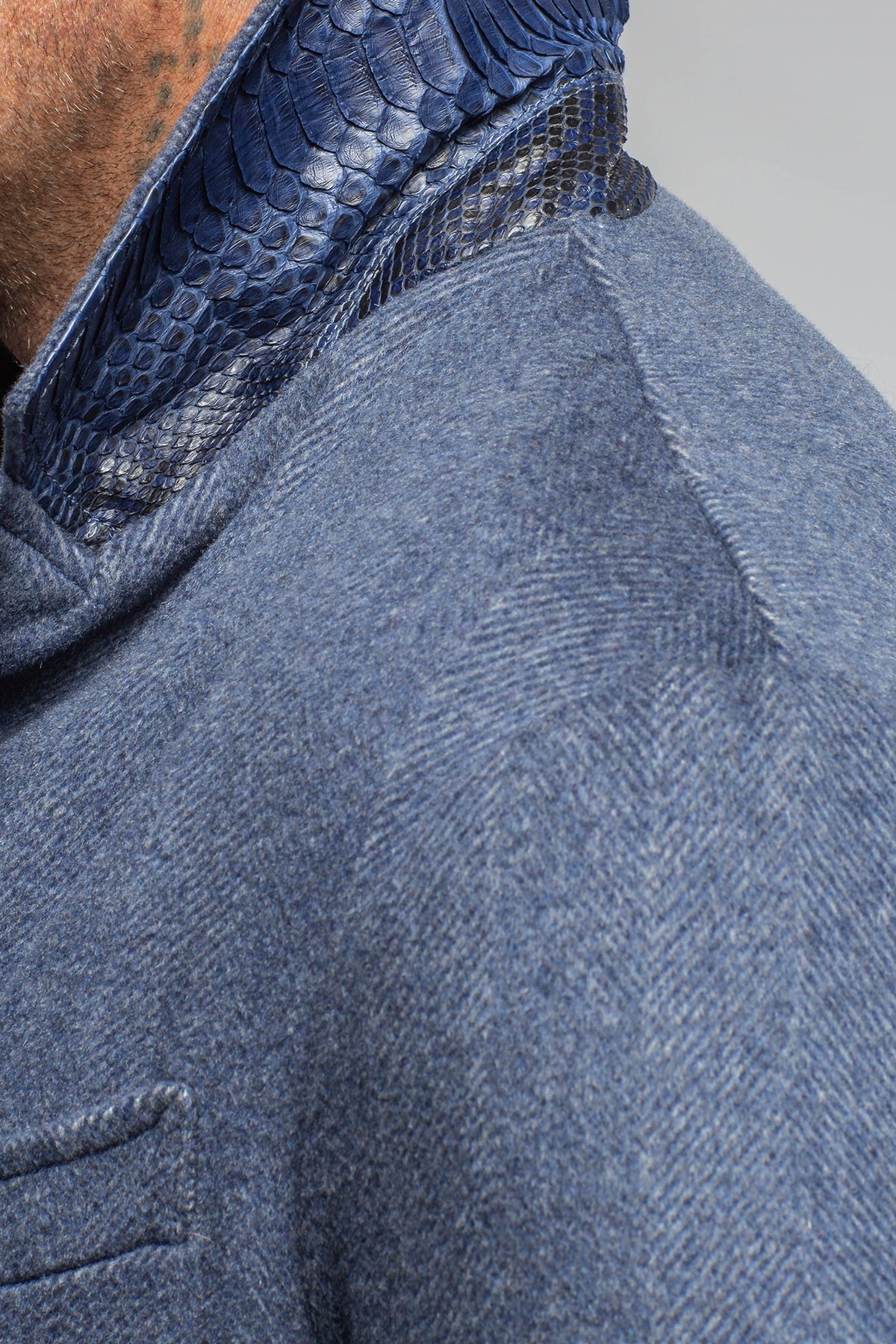 Axel's Florence Collection Klose Wool & Cashmere Python-Trim Coat Mens - Outerwear - Cloth