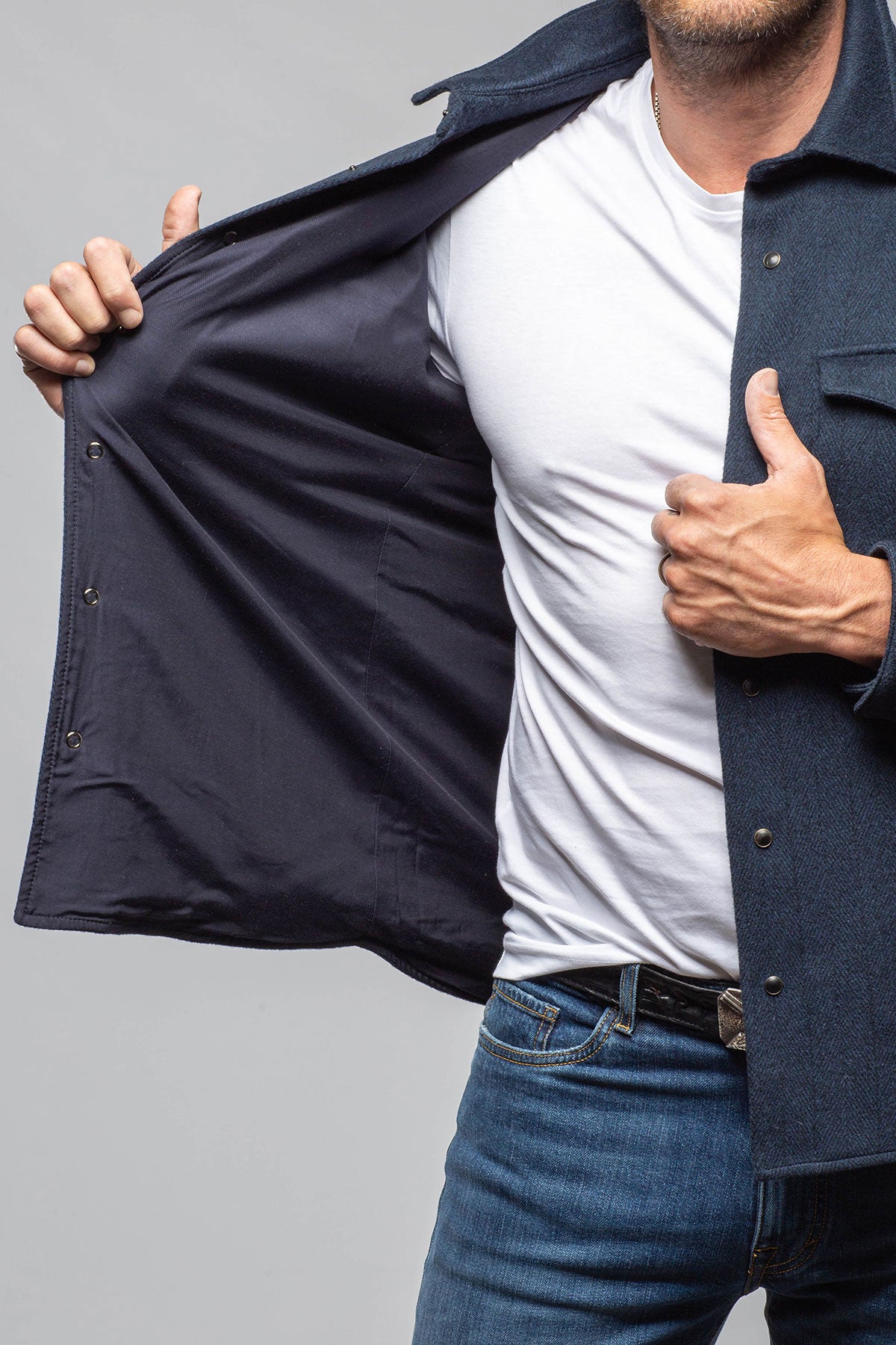 Axel's Florence Collection Levi Cashmere Snap Shirt Samples - Mens - Outerwear - Cloth