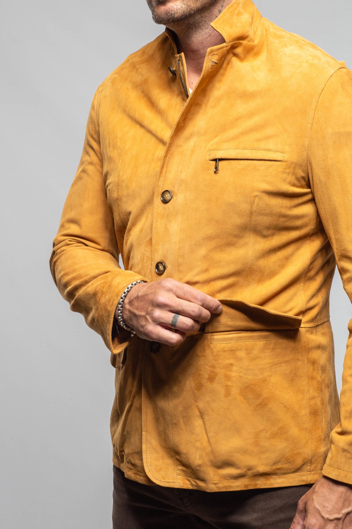 Axel's Florence Collection Litchfield Suede Blazer Samples - Mens - Outerwear - Leather