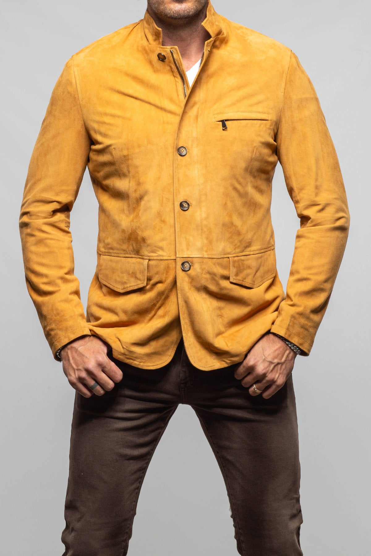 Axel's Florence Collection Litchfield Suede Blazer Samples - Mens - Outerwear - Leather