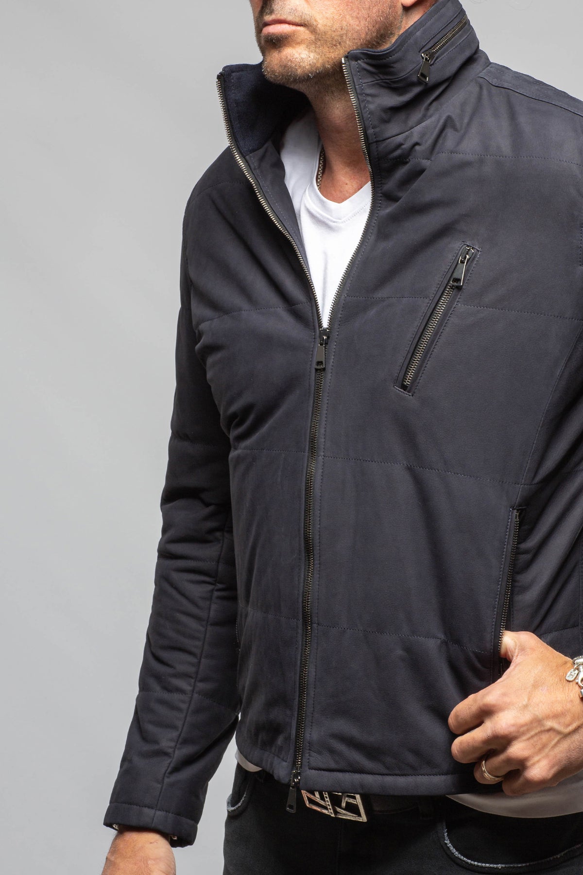 Axel's Florence Collection Lorenzo Nubuck Jacket Samples - Mens - Outerwear - Leather