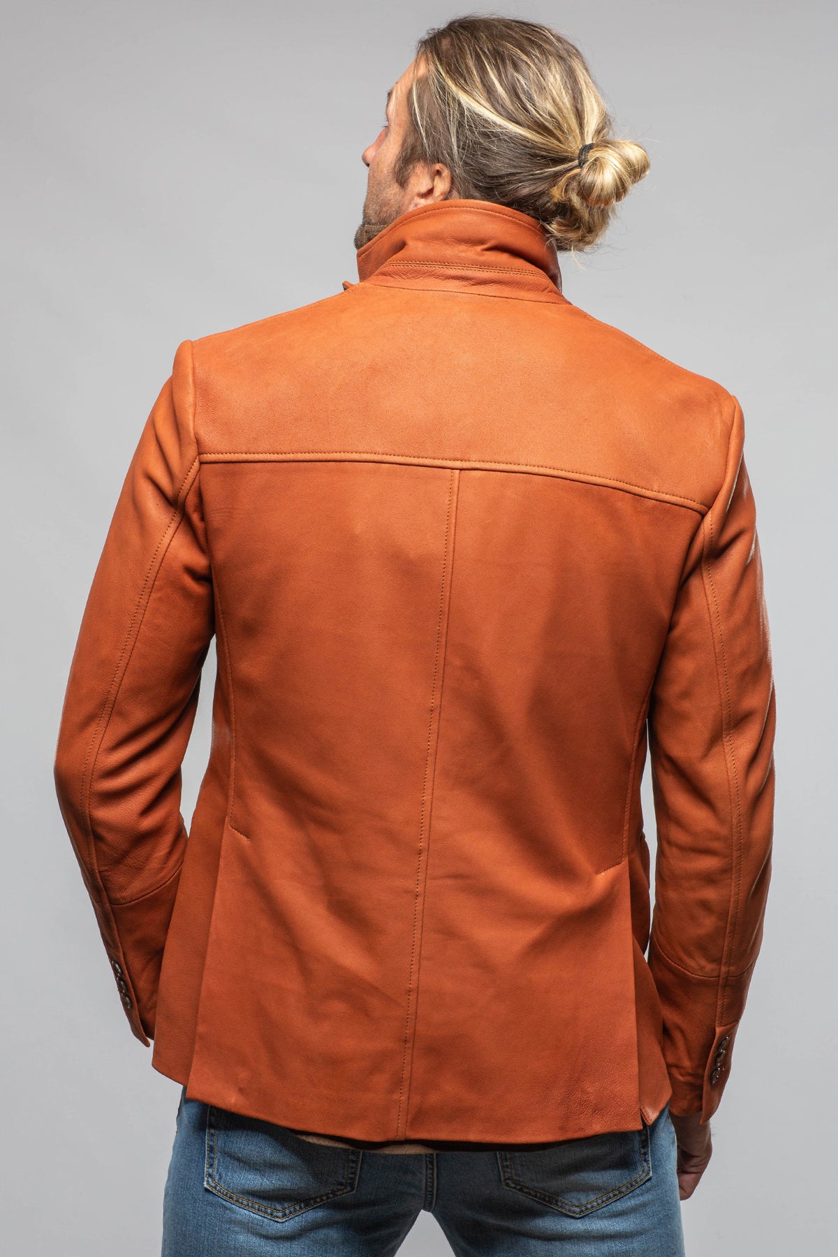 Axel's Florence Collection Macmillan Vintage Nubuck Leather Blazer Samples - Mens - Outerwear - Leather