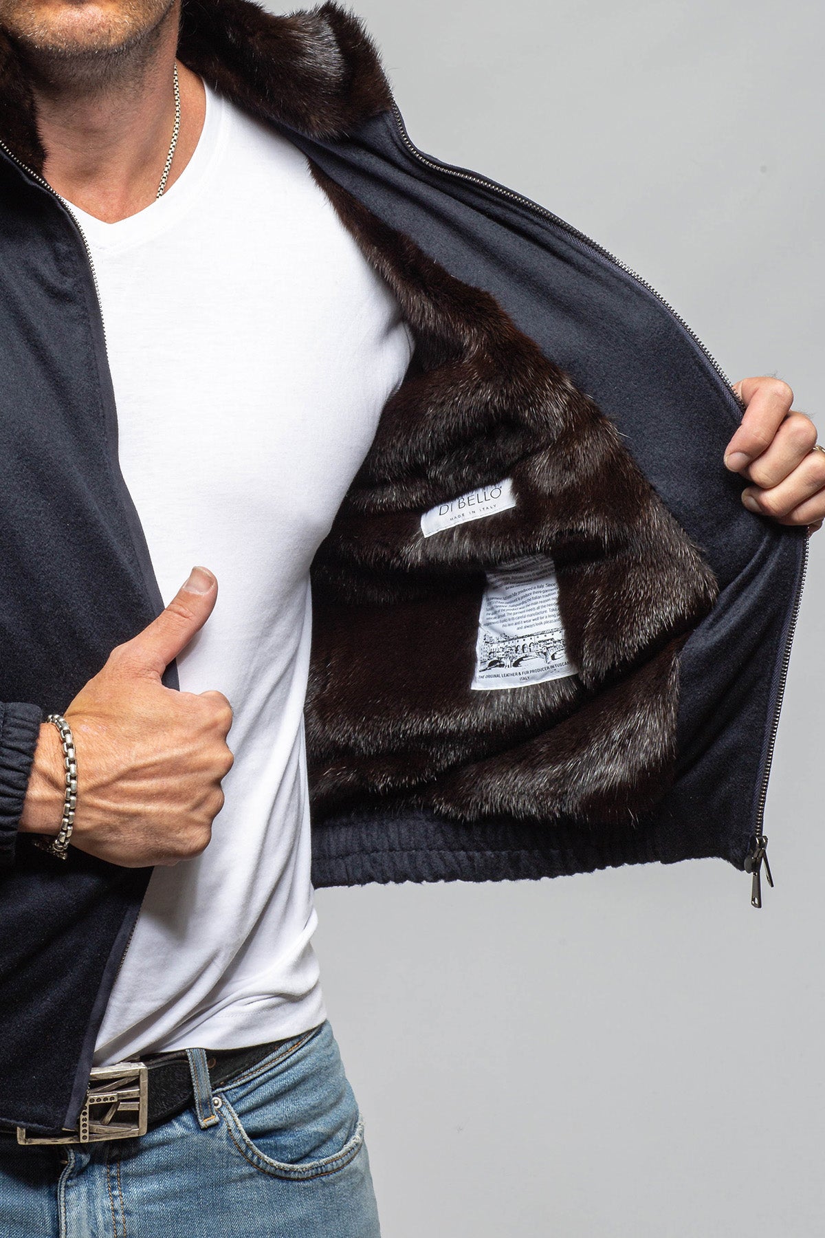 Axel's Florence Collection Manaco Mink & Cashmere Jacket Samples - Mens - Outerwear - Cloth