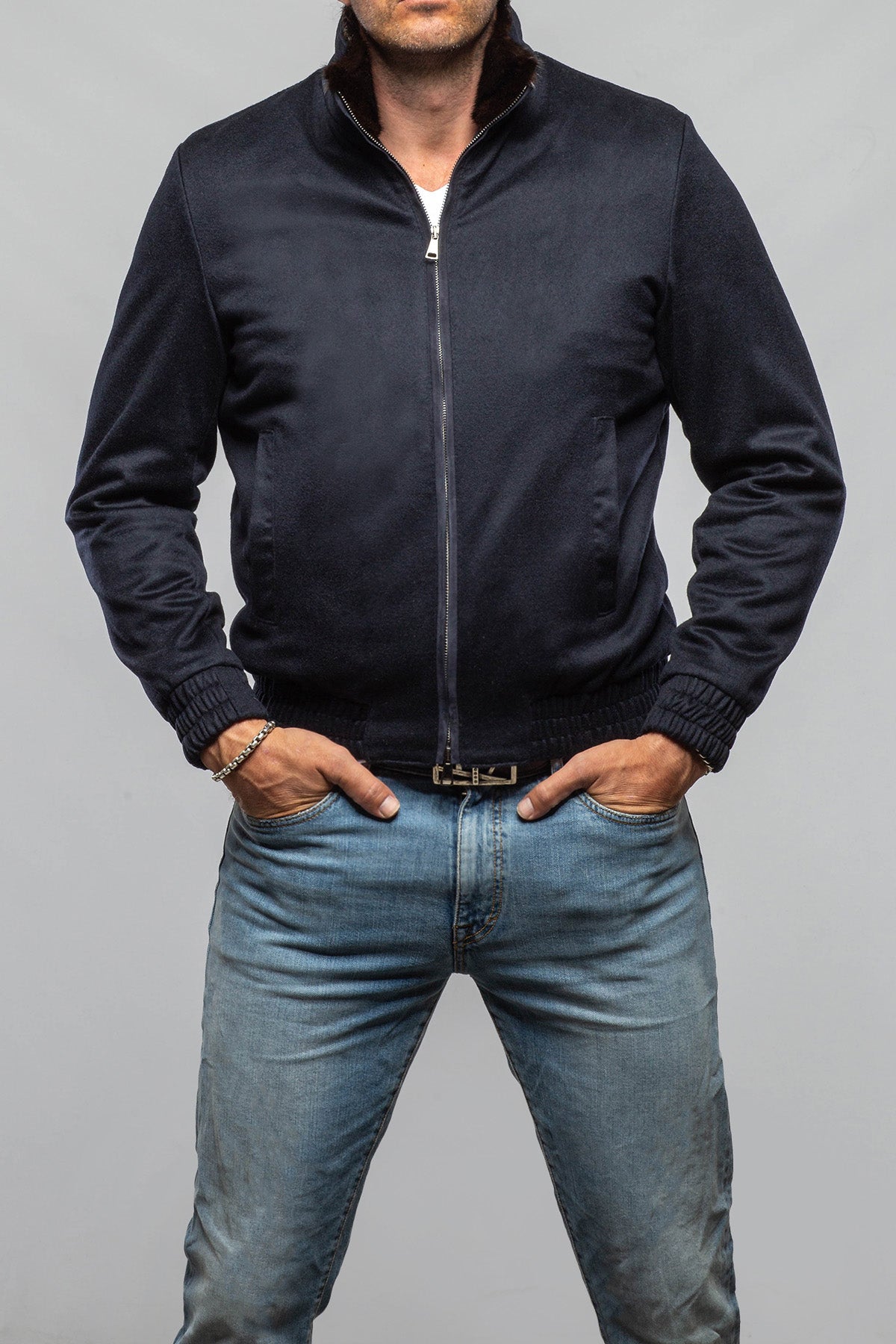 Axel's Florence Collection Manaco Mink & Cashmere Jacket Samples - Mens - Outerwear - Cloth
