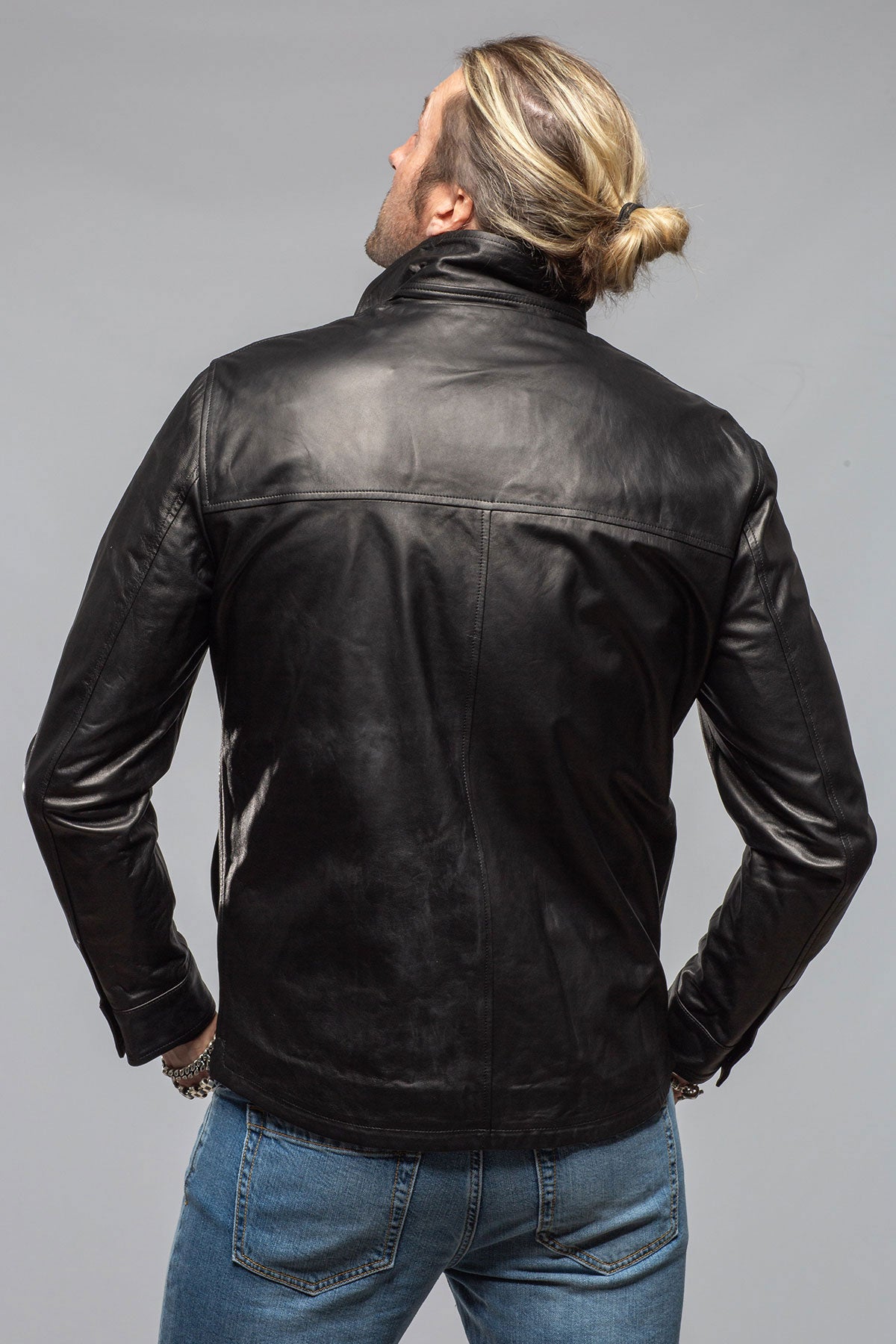 Axel's Florence Collection Marcus Nappa Leather Jacket Samples - Mens - Outerwear - Leather
